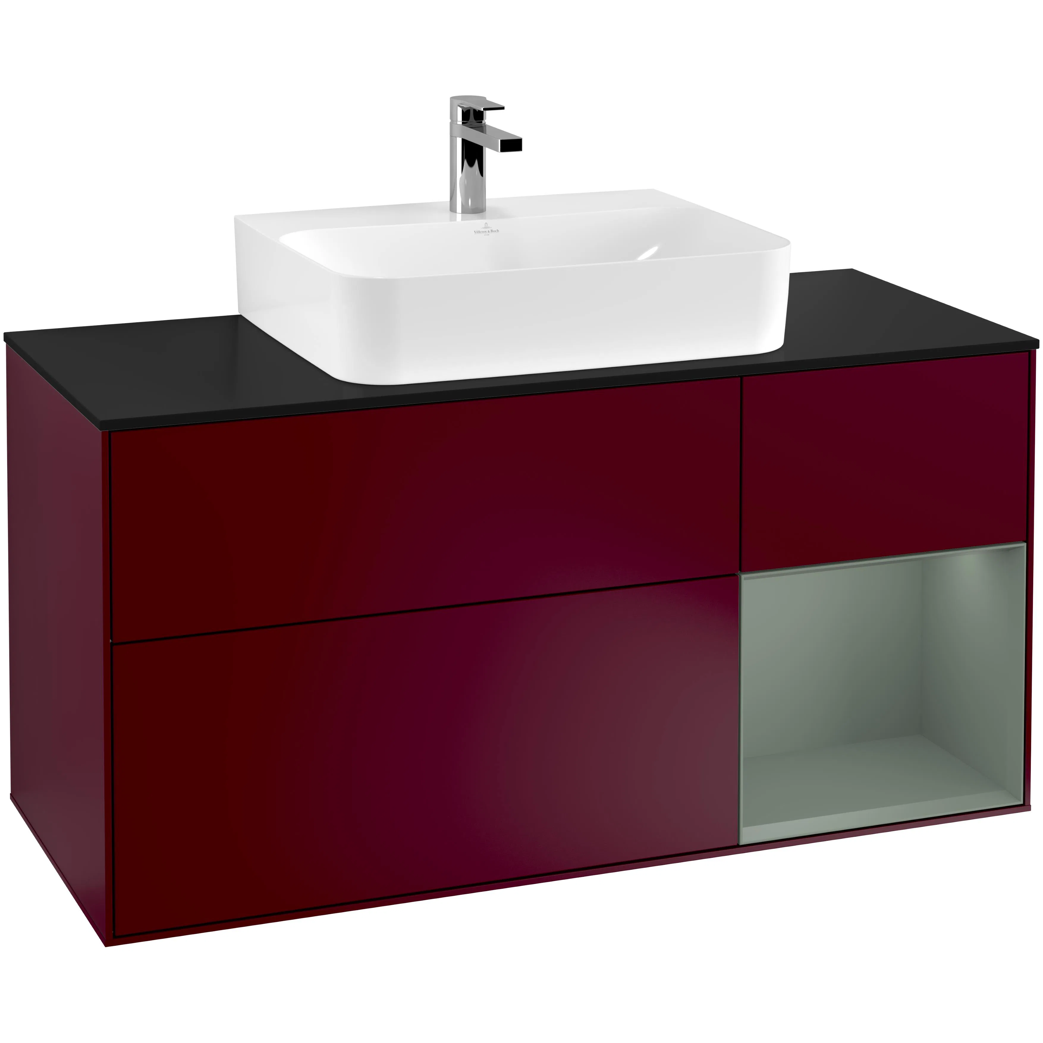 Tvättställsskåp Villeroy & Boch Finion med 3 Lådor Hylla och Bänkskiva för Centrerat Tvättställ