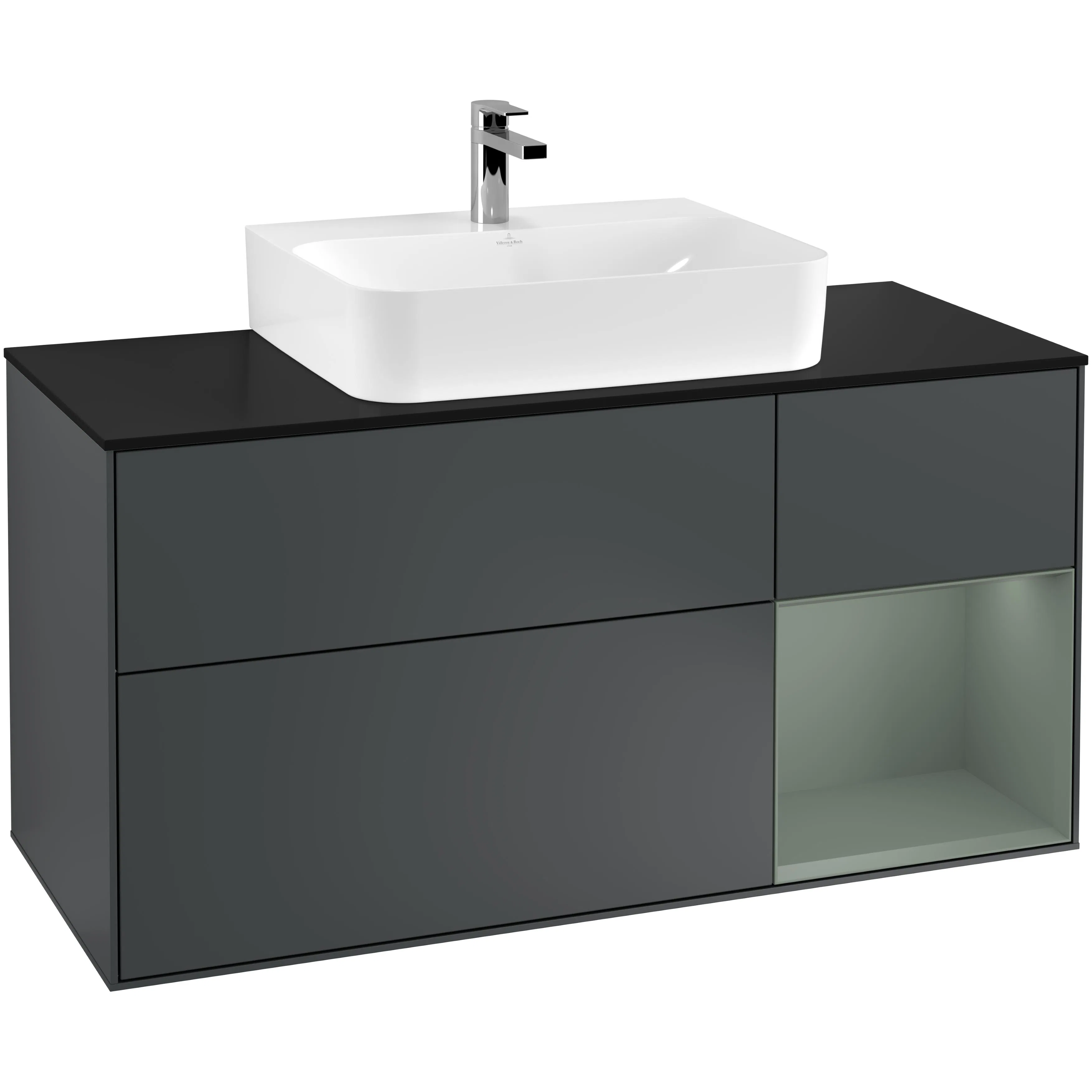 Tvättställsskåp Villeroy & Boch Finion med 3 Lådor Hylla och Bänkskiva för Centrerat Tvättställ