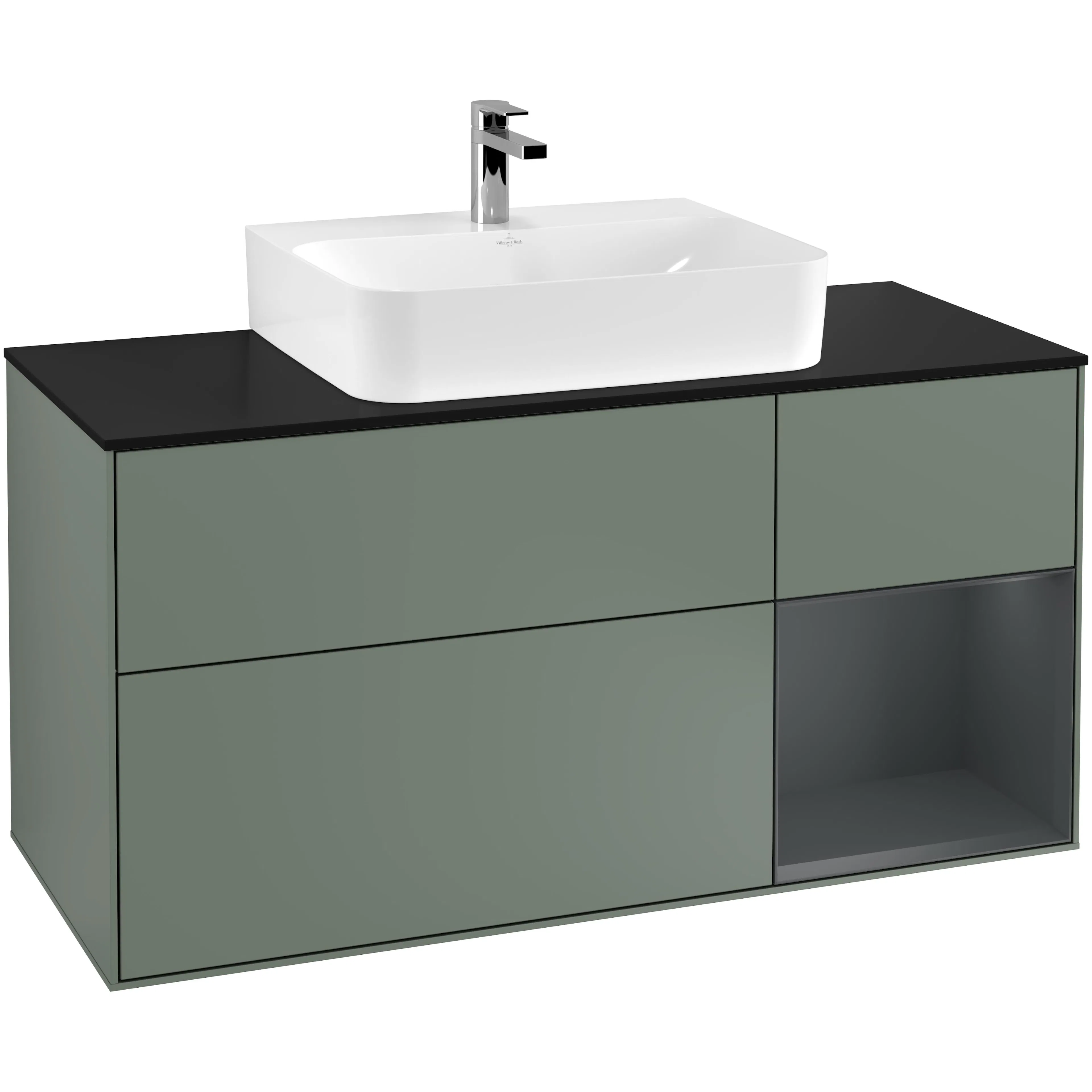 Tvättställsskåp Villeroy & Boch Finion med 3 Lådor Hylla och Bänkskiva för Centrerat Tvättställ