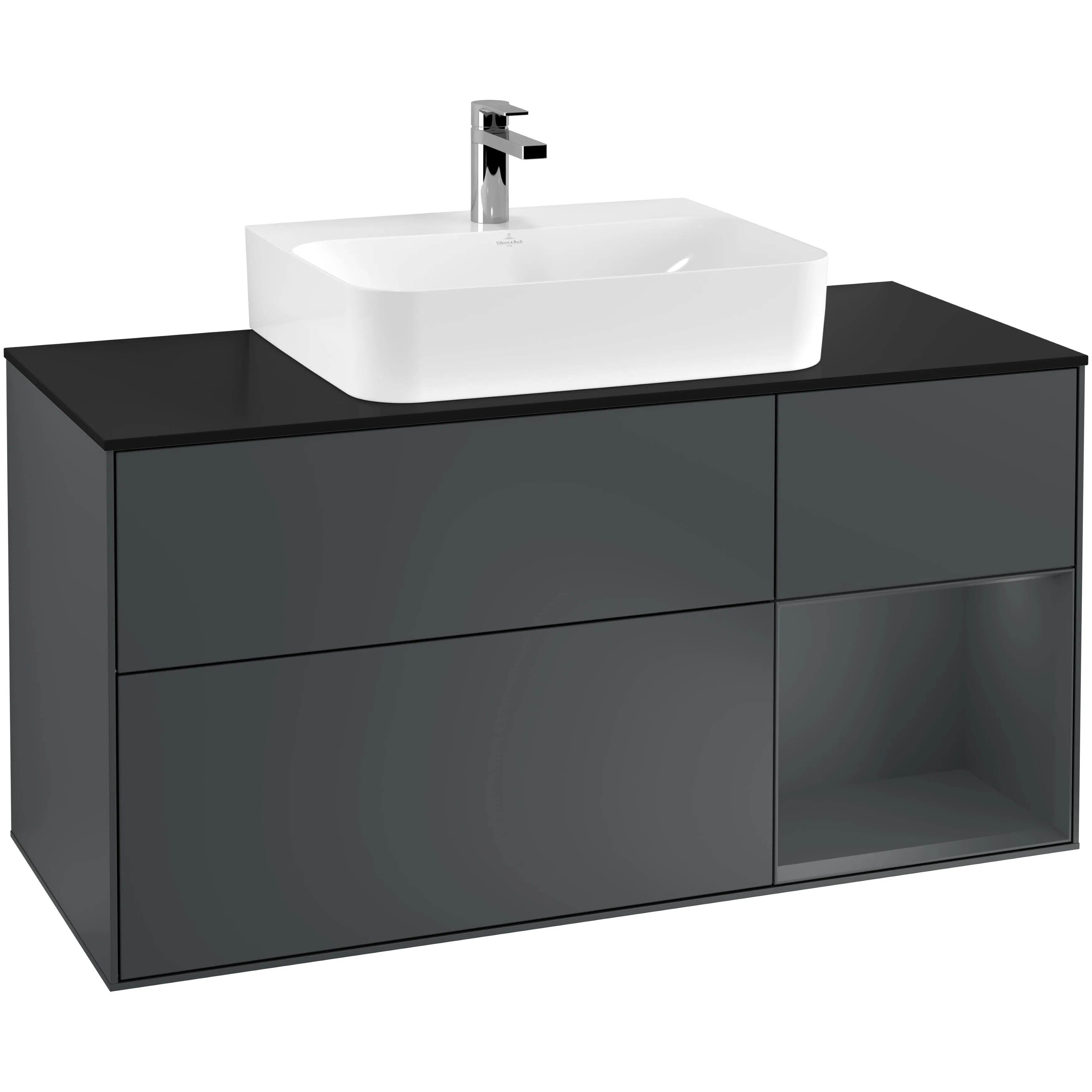 Tvättställsskåp Villeroy & Boch Finion med 3 Lådor Hylla och Bänkskiva för Centrerat Tvättställ