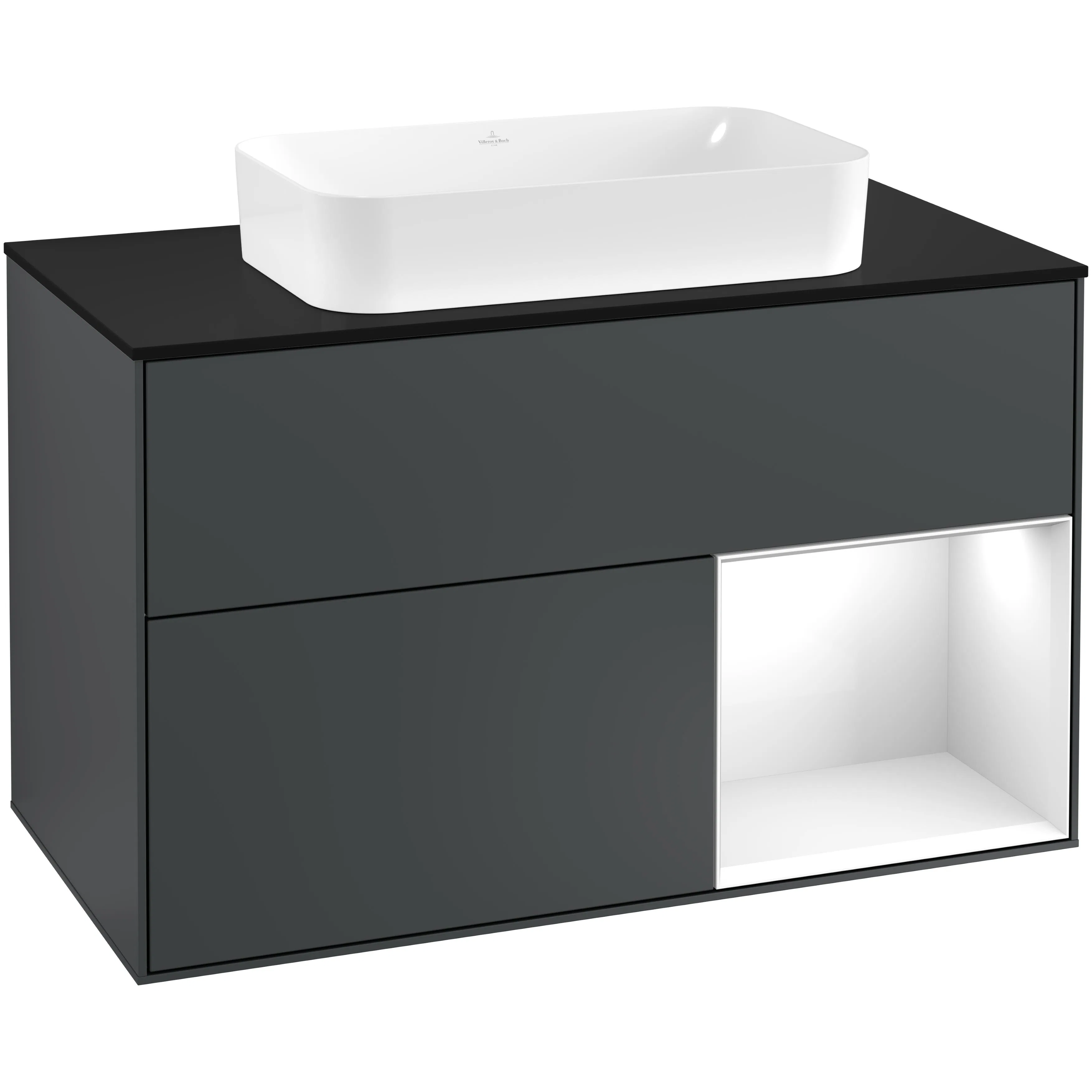 Tvättställsskåp Villeroy & Boch Finion med 2 Lådor Hylla och Bänkskiva för Fristående Tvättställ