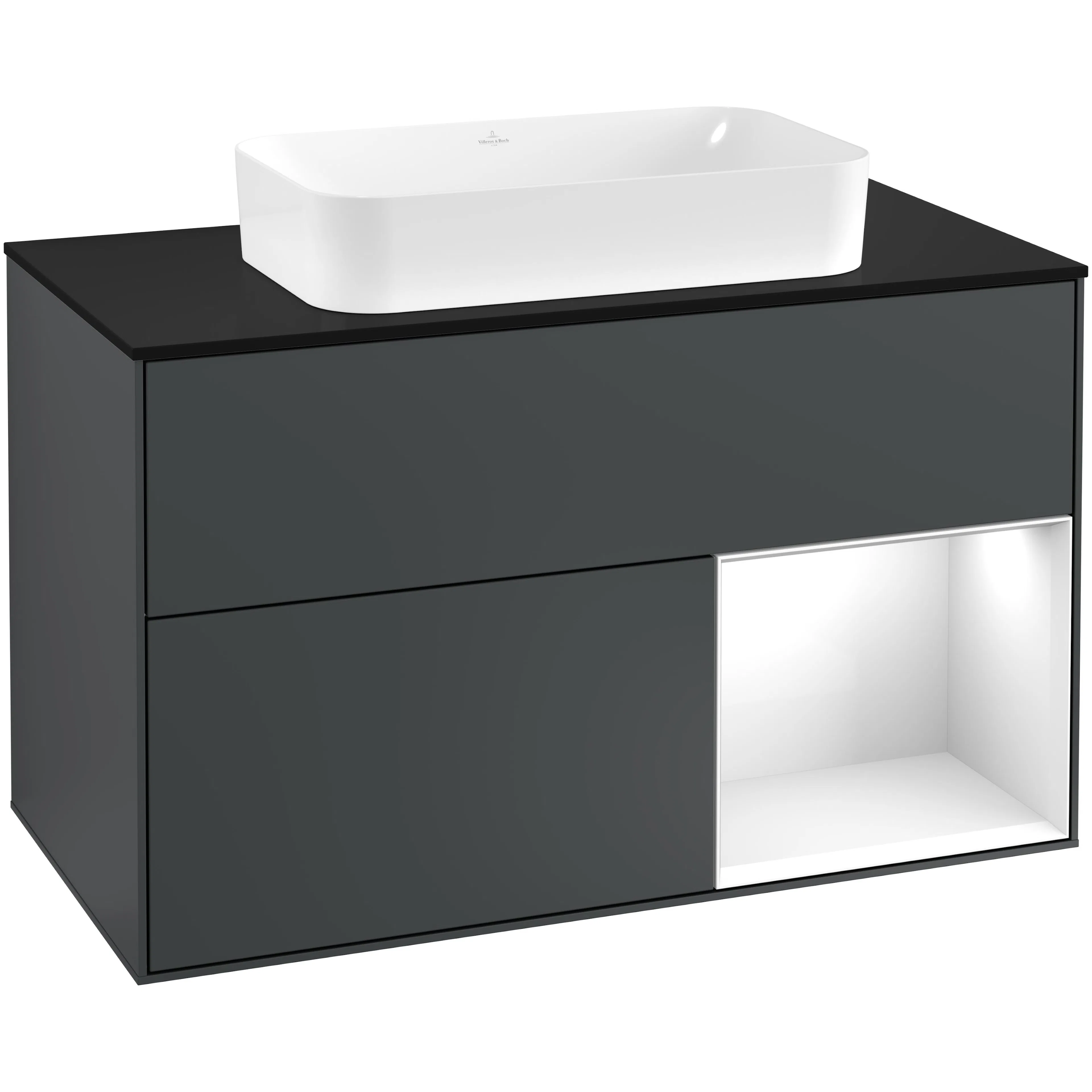 Tvättställsskåp Villeroy & Boch Finion med 2 Lådor Hylla och Bänkskiva för Fristående Tvättställ