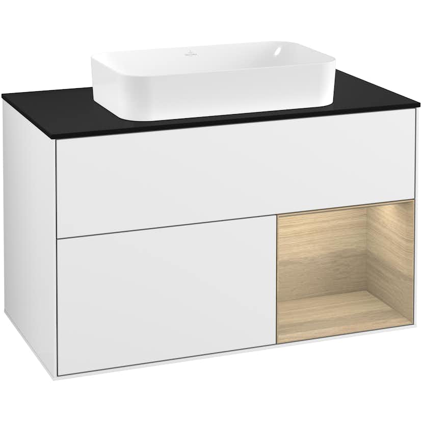 Tvättställsskåp Villeroy & Boch Finion med 2 Lådor Hylla och Bänkskiva för Fristående Tvättställ