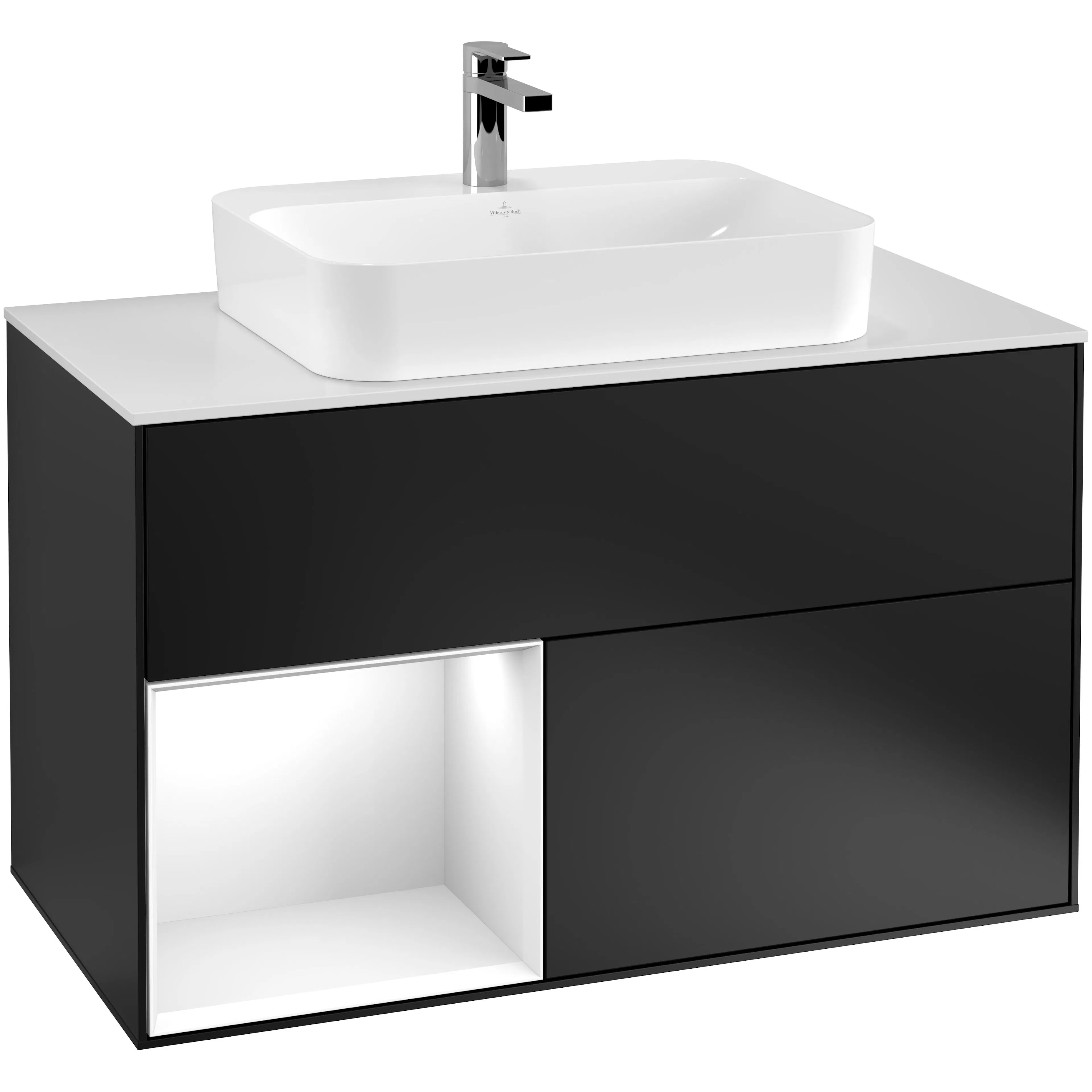 Tvättställsskåp Villeroy & Boch Finion med 2 Lådor Hylla och Bänkskiva för Ytmonterat Tvättställ