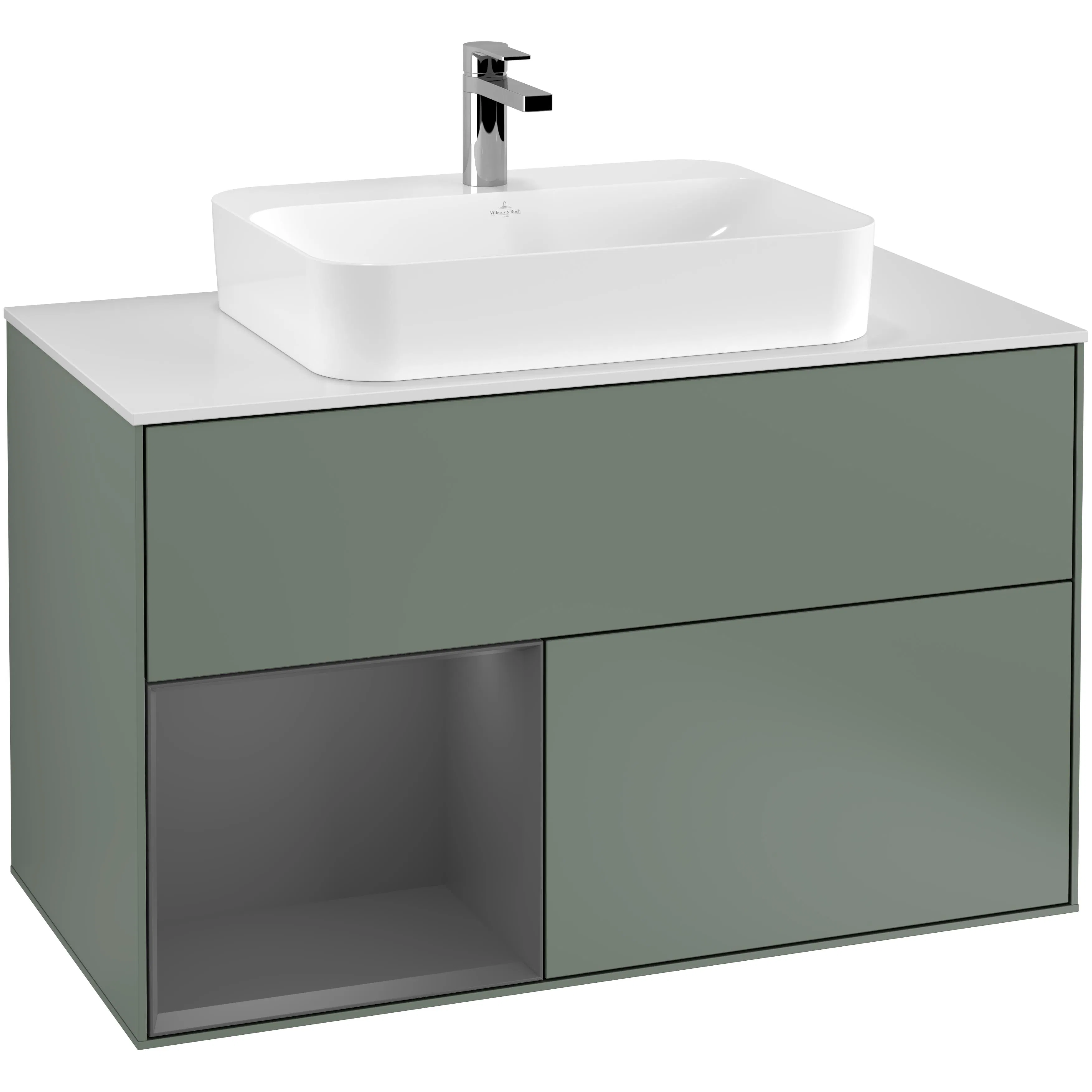 Tvättställsskåp Villeroy & Boch Finion med 2 Lådor Hylla och Bänkskiva för Ytmonterat Tvättställ