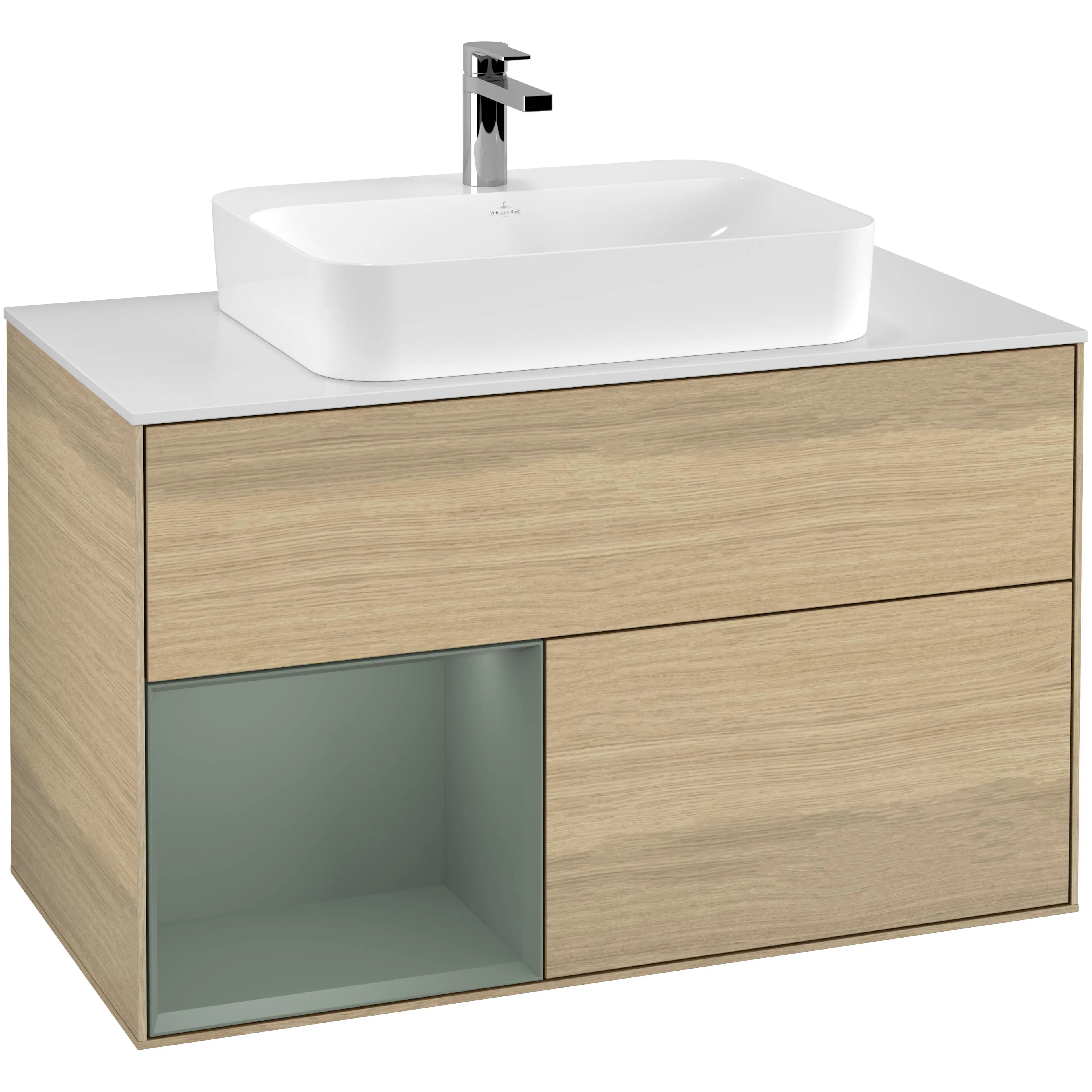 Tvättställsskåp Villeroy & Boch Finion med 2 Lådor Hylla och Bänkskiva för Ytmonterat Tvättställ