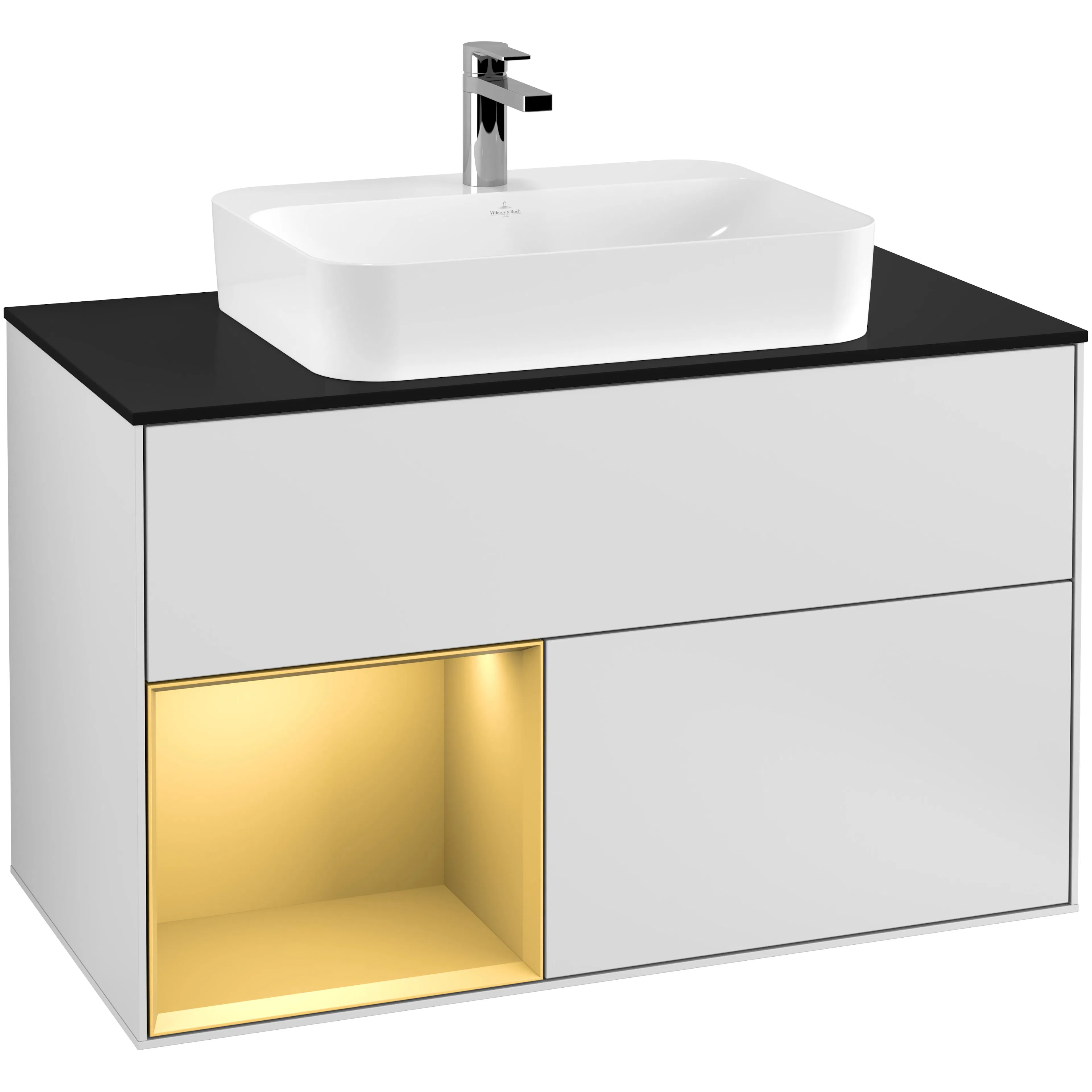 Tvättställsskåp Villeroy & Boch Finion med 2 Lådor Hylla och Bänkskiva för Ytmonterat Tvättställ