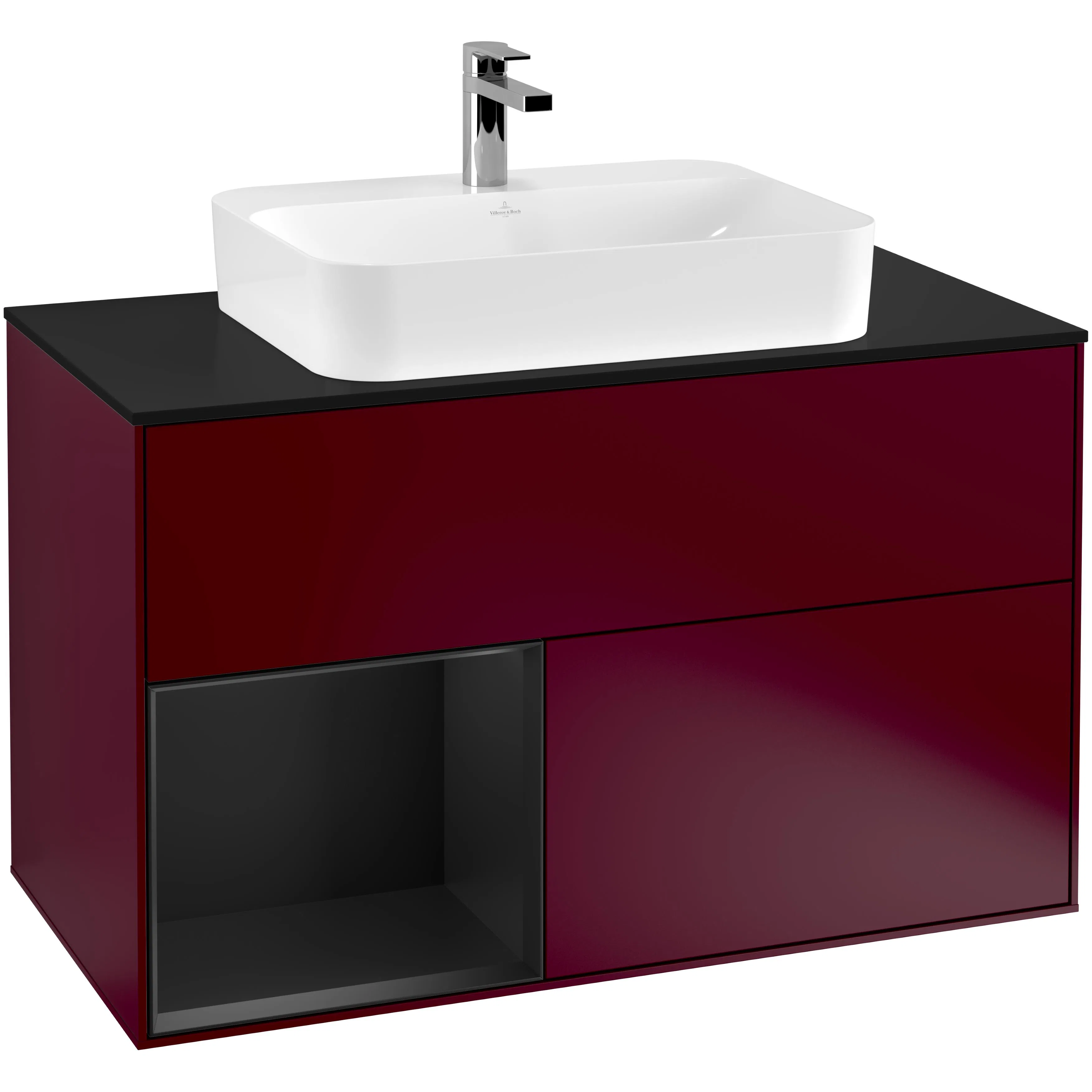 Tvättställsskåp Villeroy & Boch Finion med 2 Lådor Hylla och Bänkskiva för Ytmonterat Tvättställ