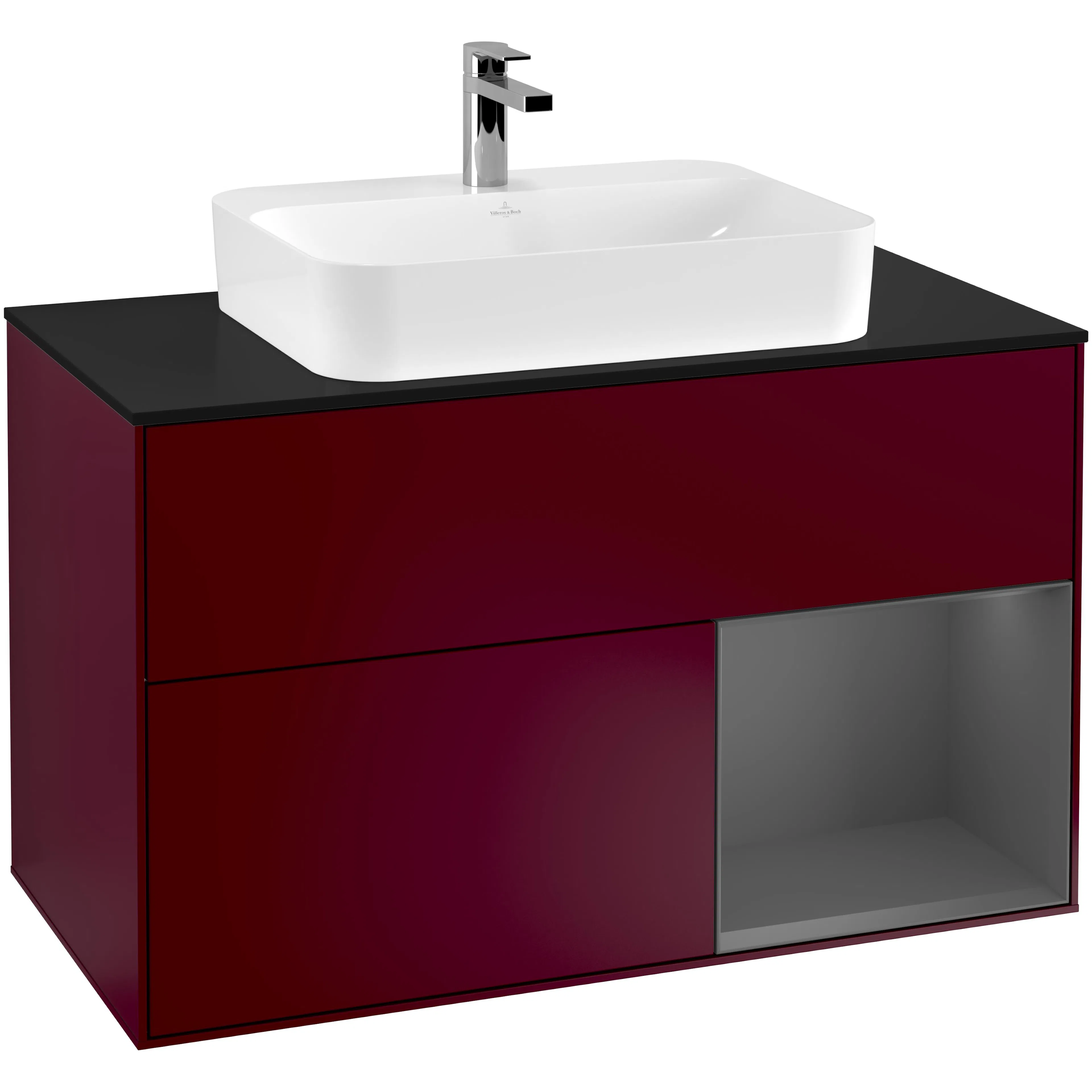 Tvättställsskåp Villeroy & Boch Finion med 2 Lådor Hylla och Bänkskiva för Ytmonterat Tvättställ