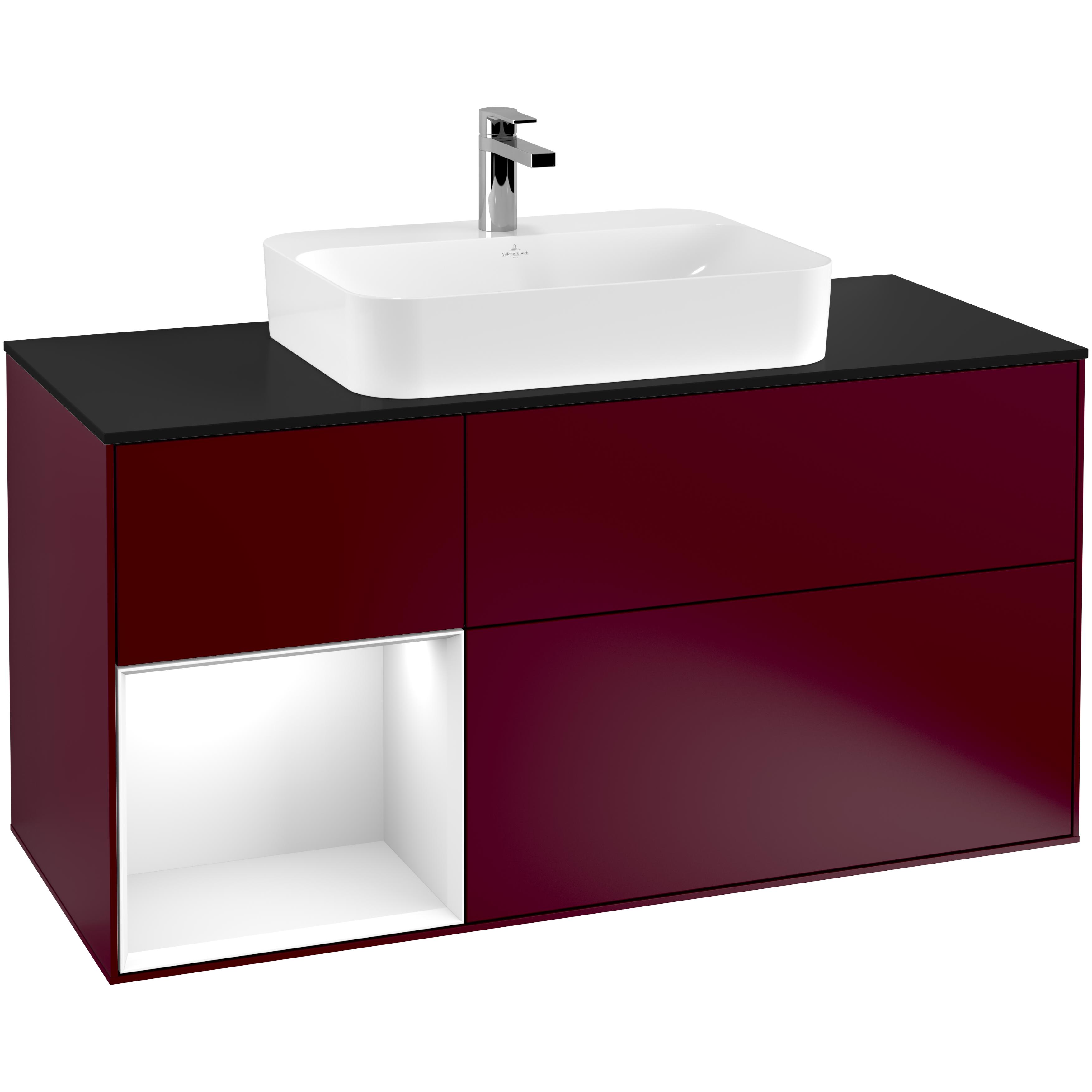 Tvättställsskåp Villeroy & Boch Finion med 3 Lådor Hylla och Bänkskiva för Ytmonterat Tvättställ