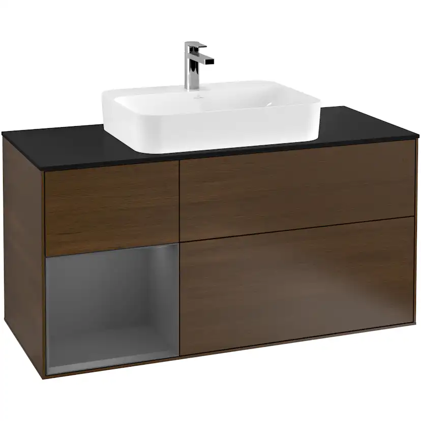 Tvättställsskåp Villeroy & Boch Finion med 3 Lådor Hylla och Bänkskiva för Ytmonterat Tvättställ