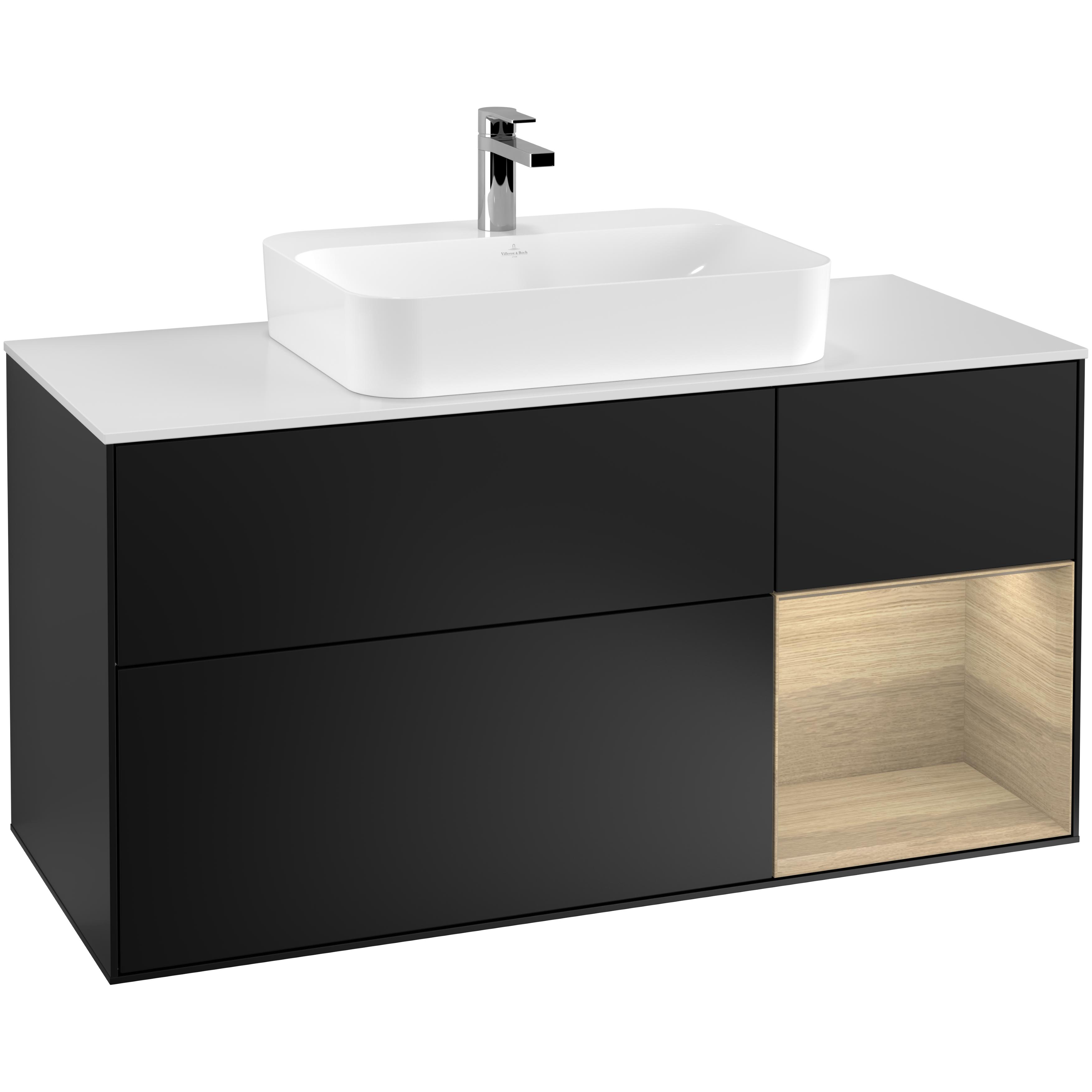 Tvättställsskåp Villeroy & Boch Finion med 3 Lådor Hylla och Bänkskiva för Ytmonterat Tvättställ