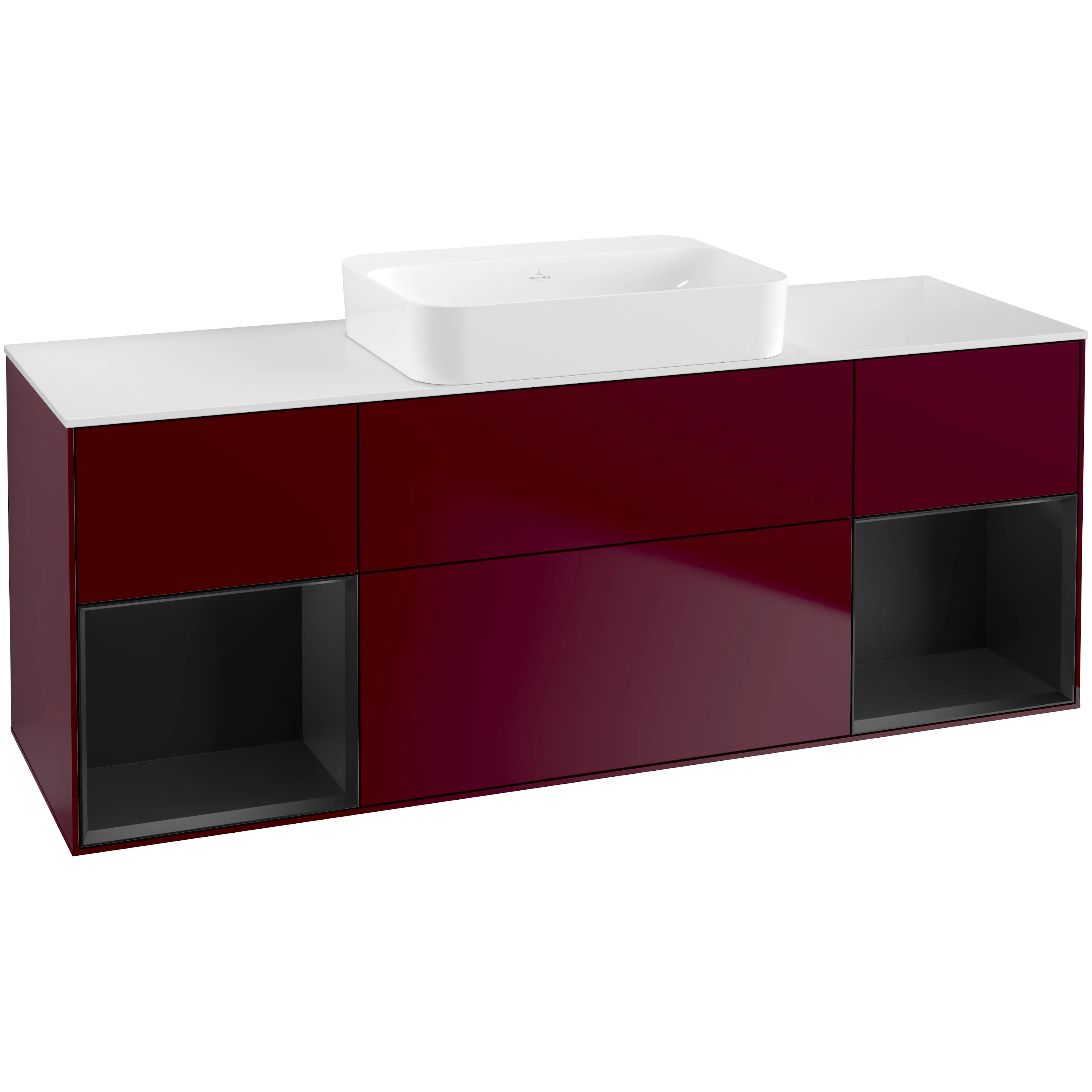 Tvättställsskåp Villeroy & Boch Finion med Två Hyllor och Bänkskiva för Fristående Tvättställ