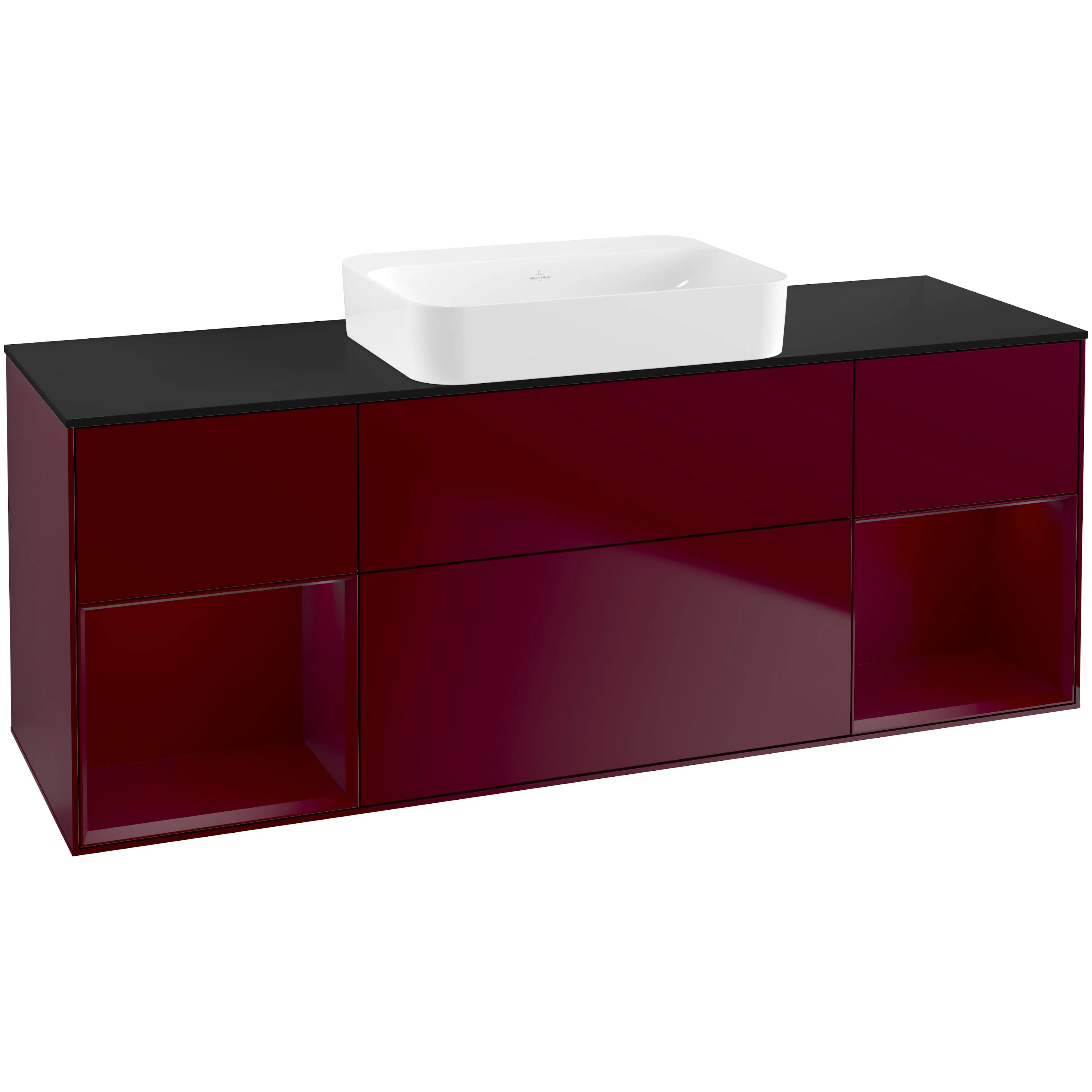 Tvättställsskåp Villeroy & Boch Finion med Två Hyllor och Bänkskiva för Fristående Tvättställ