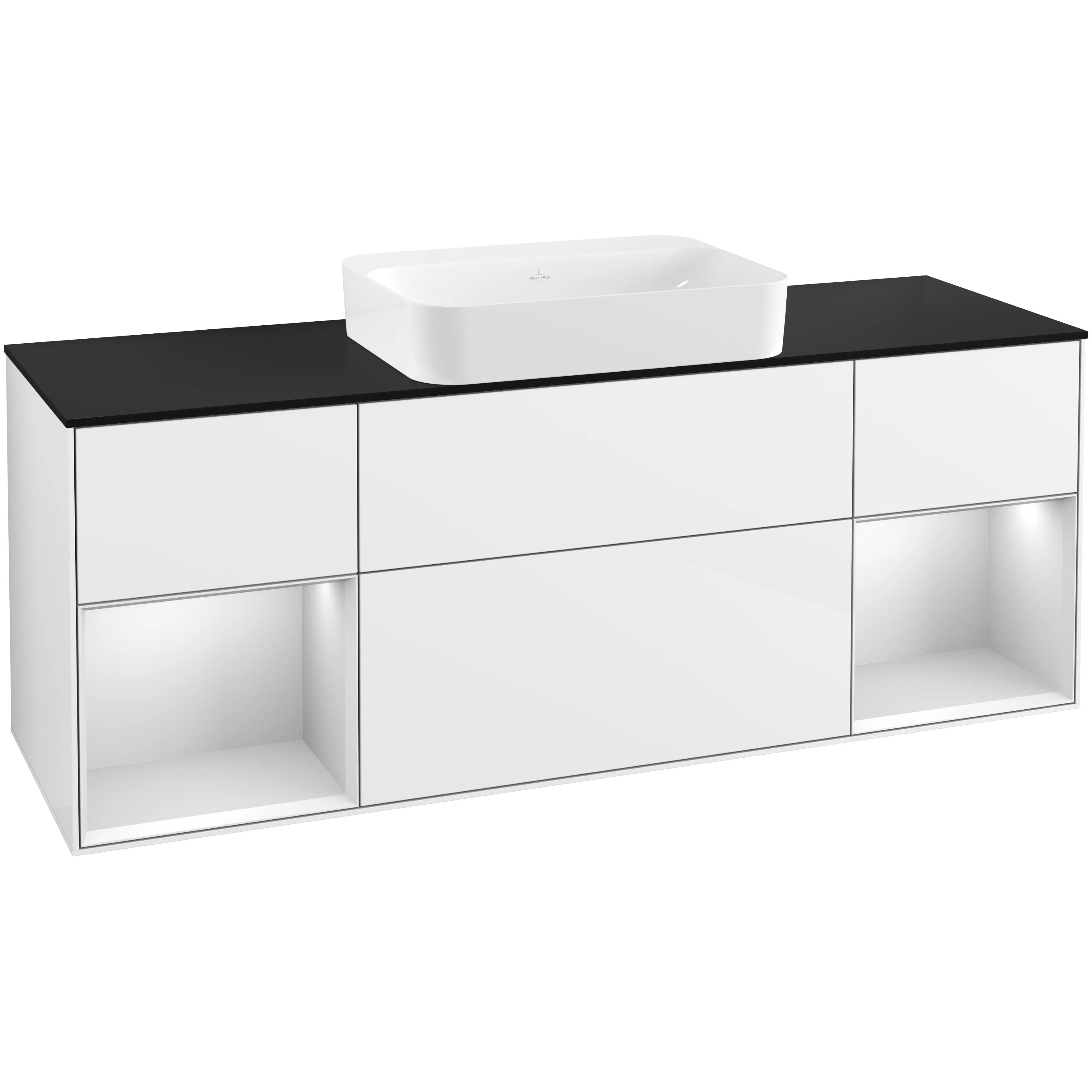 Tvättställsskåp Villeroy & Boch Finion med Två Hyllor och Bänkskiva för Fristående Tvättställ