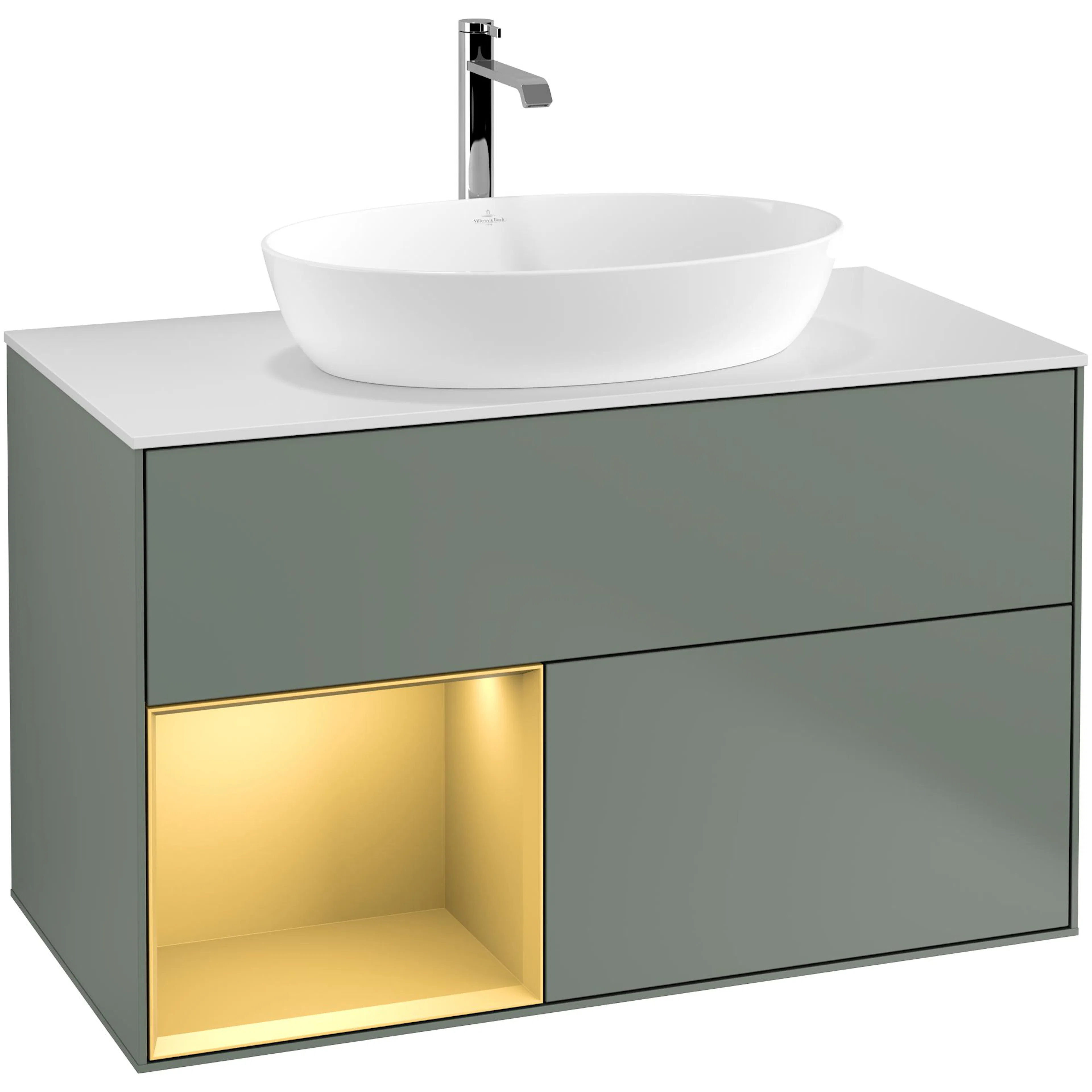 Tvättställsskåp Villeroy & Boch Finion med 2 Lådor Hylla och Bänkskiva för Fristående Tvättställ från Artis & Collaro