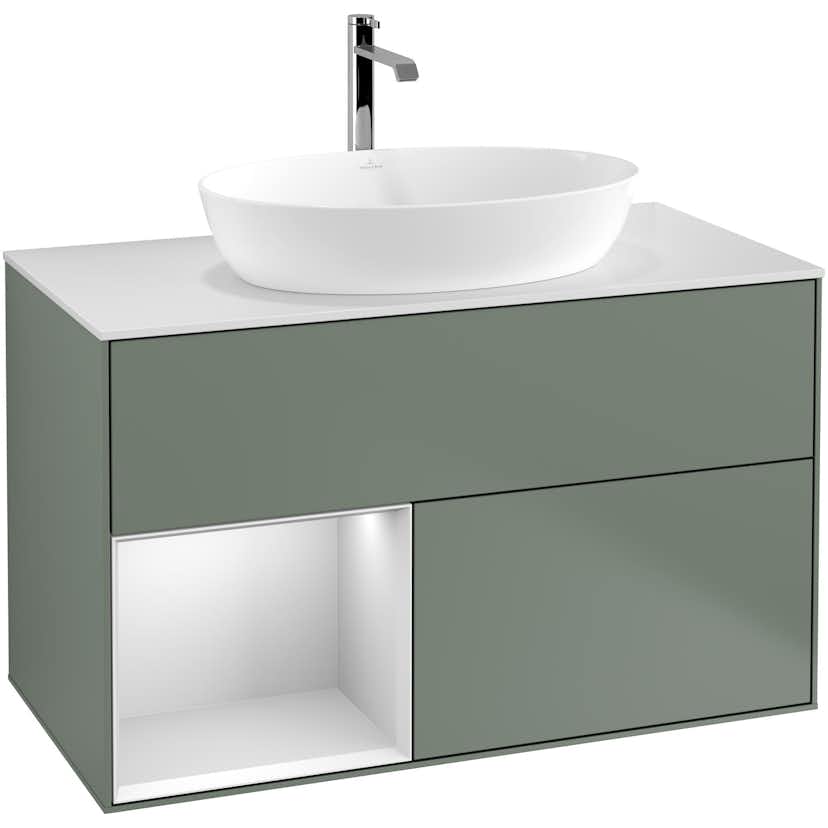 Tvättställsskåp Villeroy & Boch Finion med 2 Lådor Hylla och Bänkskiva för Fristående Tvättställ från Artis & Collaro