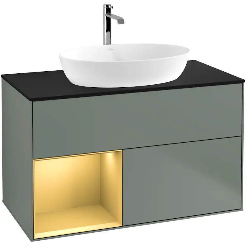 Tvättställsskåp Villeroy & Boch Finion med 2 Lådor Hylla och Bänkskiva för Fristående Tvättställ från Artis & Collaro