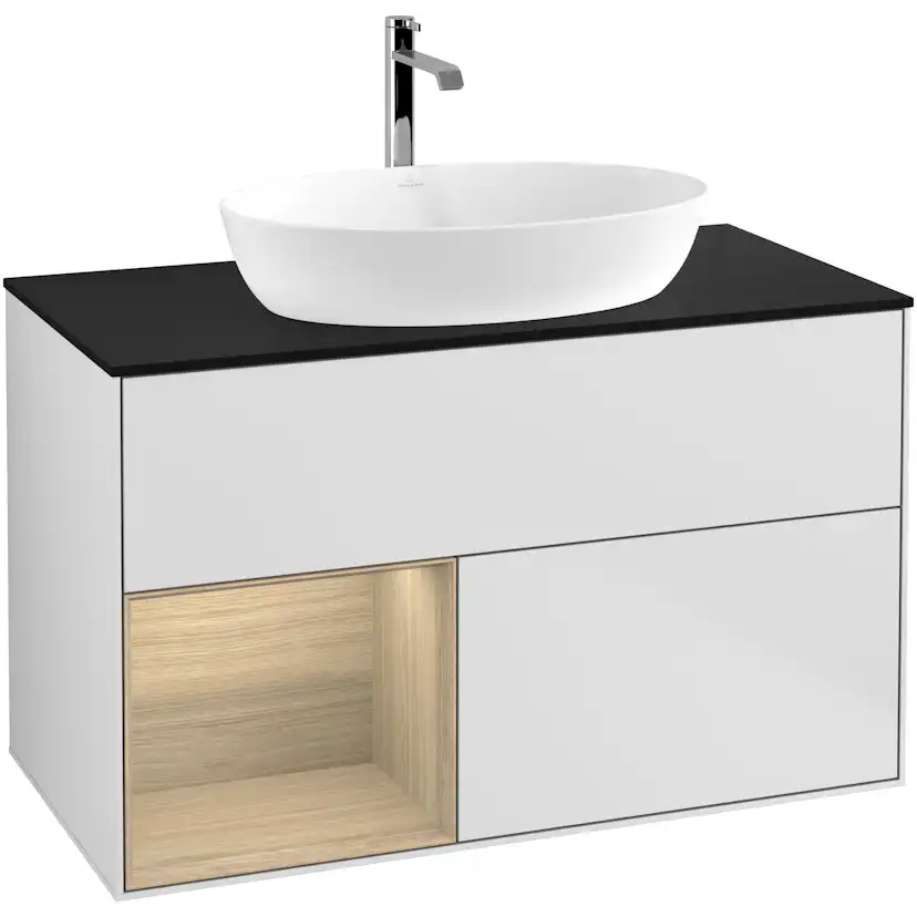 Tvättställsskåp Villeroy & Boch Finion med 2 Lådor Hylla och Bänkskiva för Fristående Tvättställ från Artis & Collaro