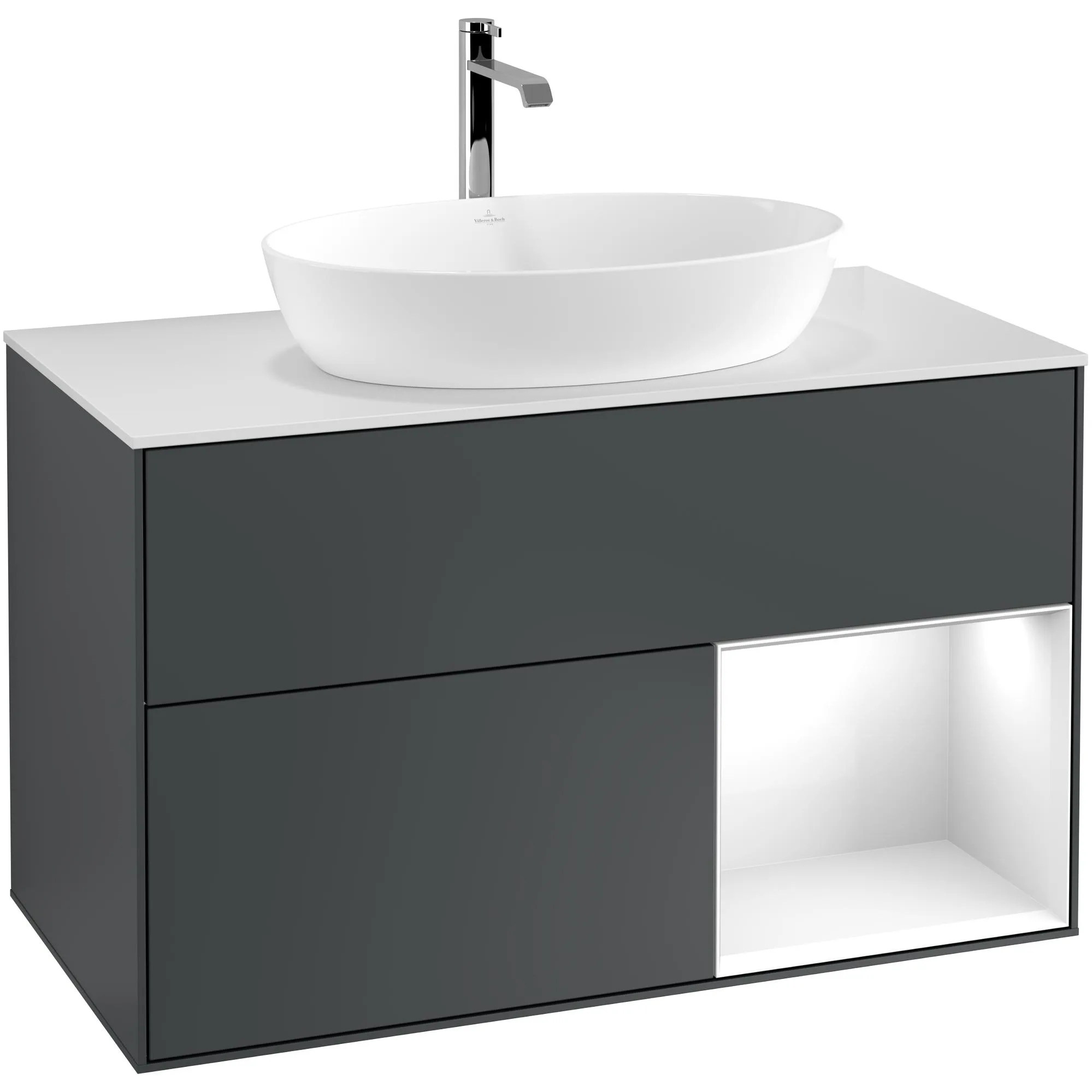 Tvättställsskåp Villeroy & Boch Finion med 2 Lådor Hylla och Bänkskiva för Fristående Tvättställ från Artis & Collaro