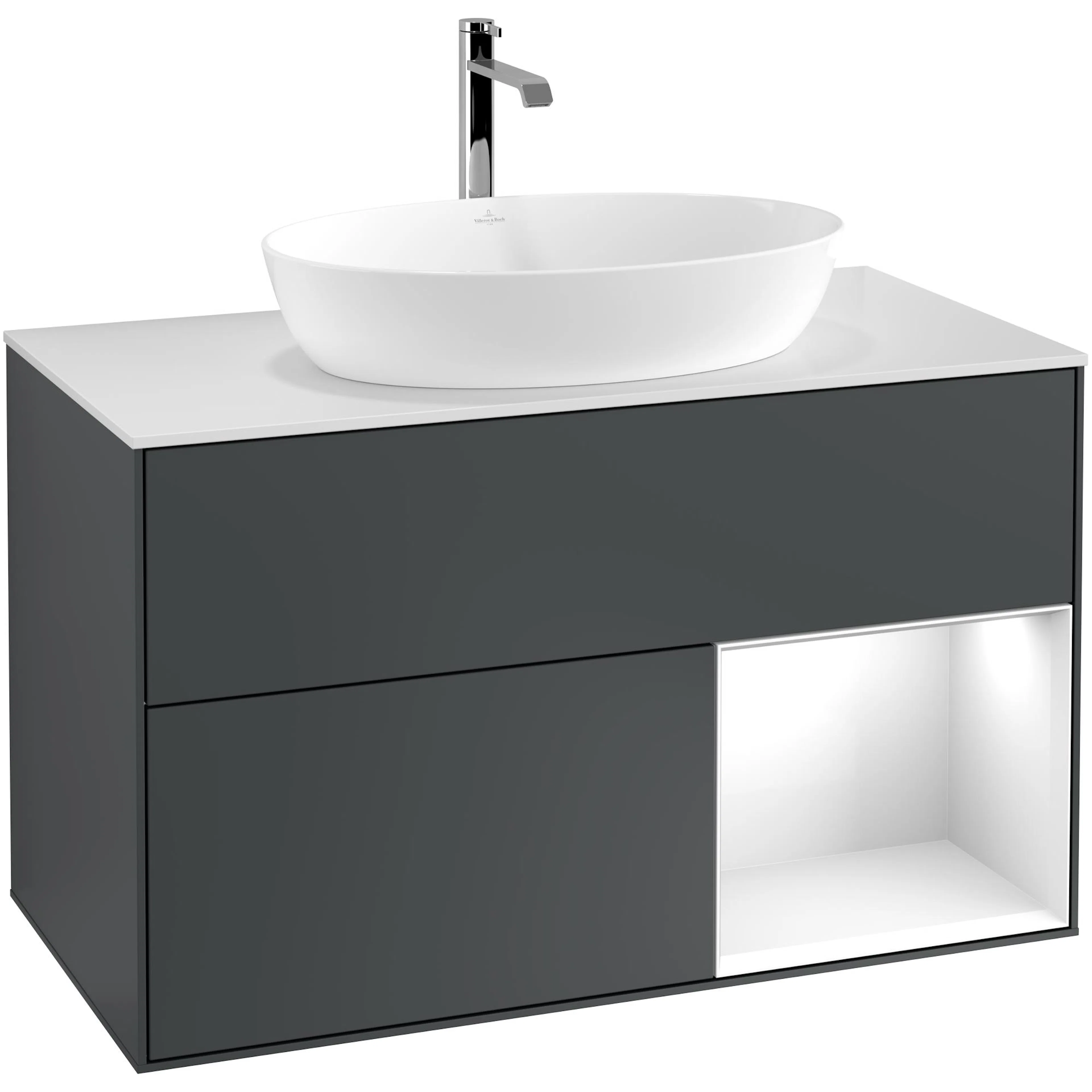 Tvättställsskåp Villeroy & Boch Finion med 2 Lådor Hylla och Bänkskiva för Fristående Tvättställ från Artis & Collaro