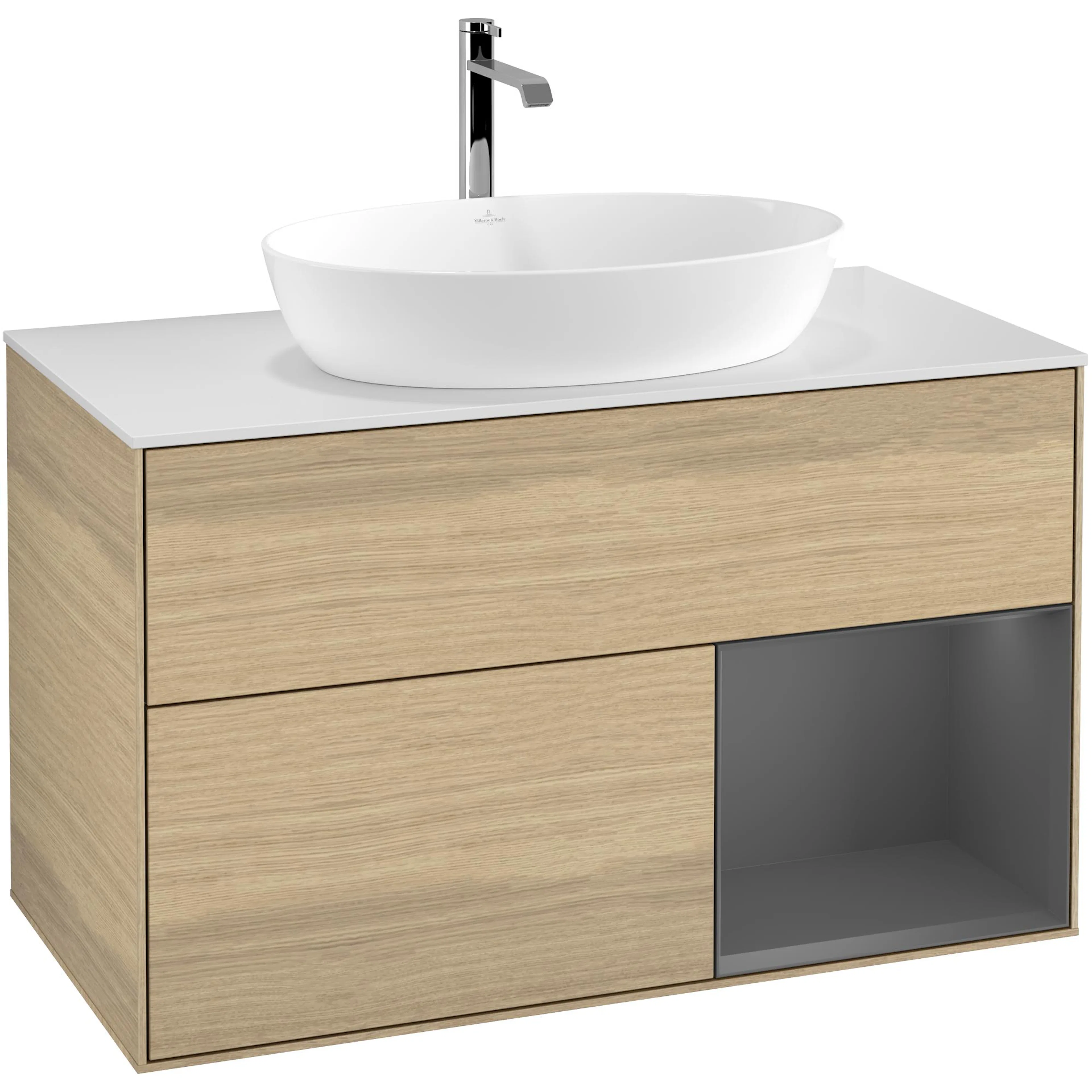 Tvättställsskåp Villeroy & Boch Finion med 2 Lådor Hylla och Bänkskiva för Fristående Tvättställ från Artis & Collaro