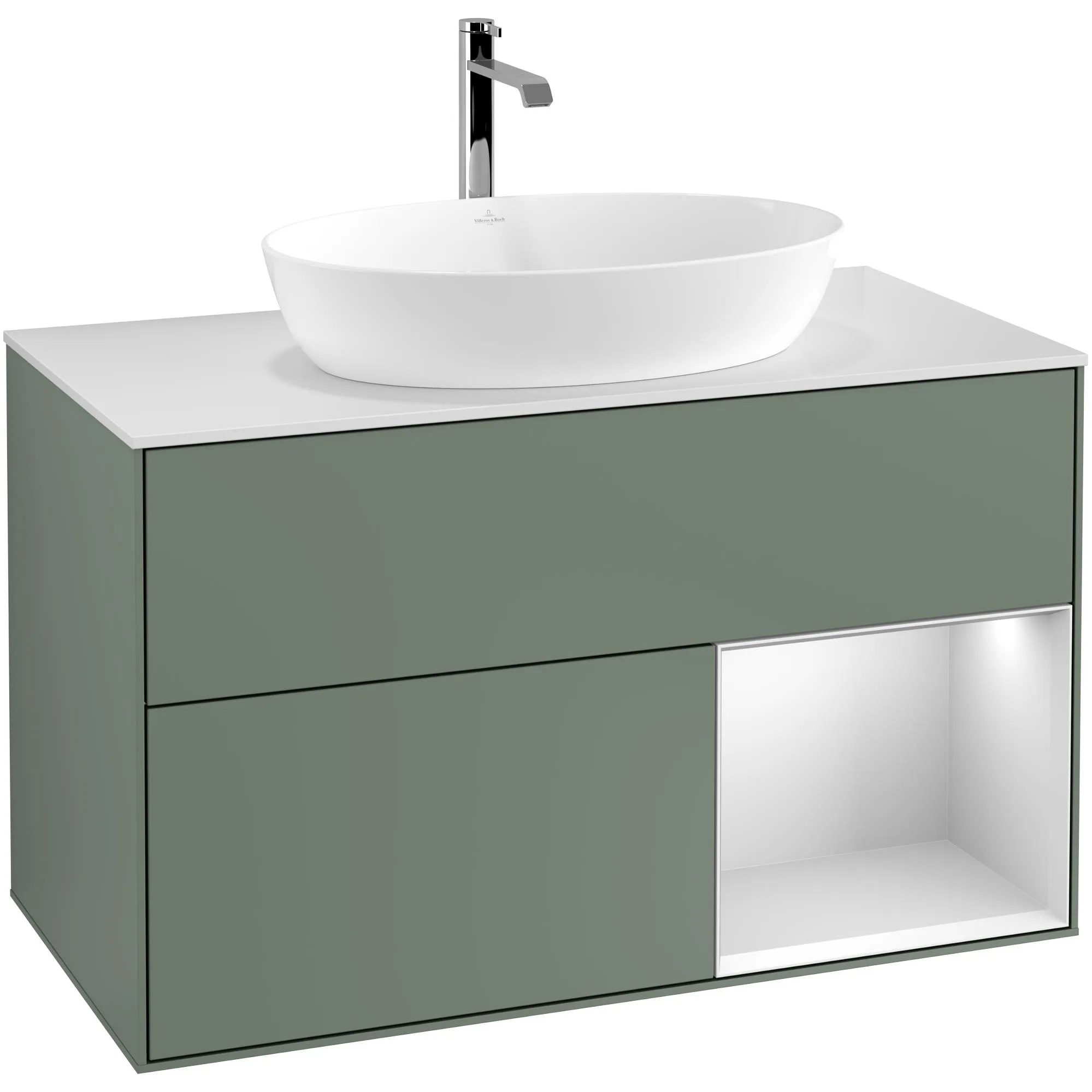 Tvättställsskåp Villeroy & Boch Finion med 2 Lådor Hylla och Bänkskiva för Fristående Tvättställ från Artis & Collaro