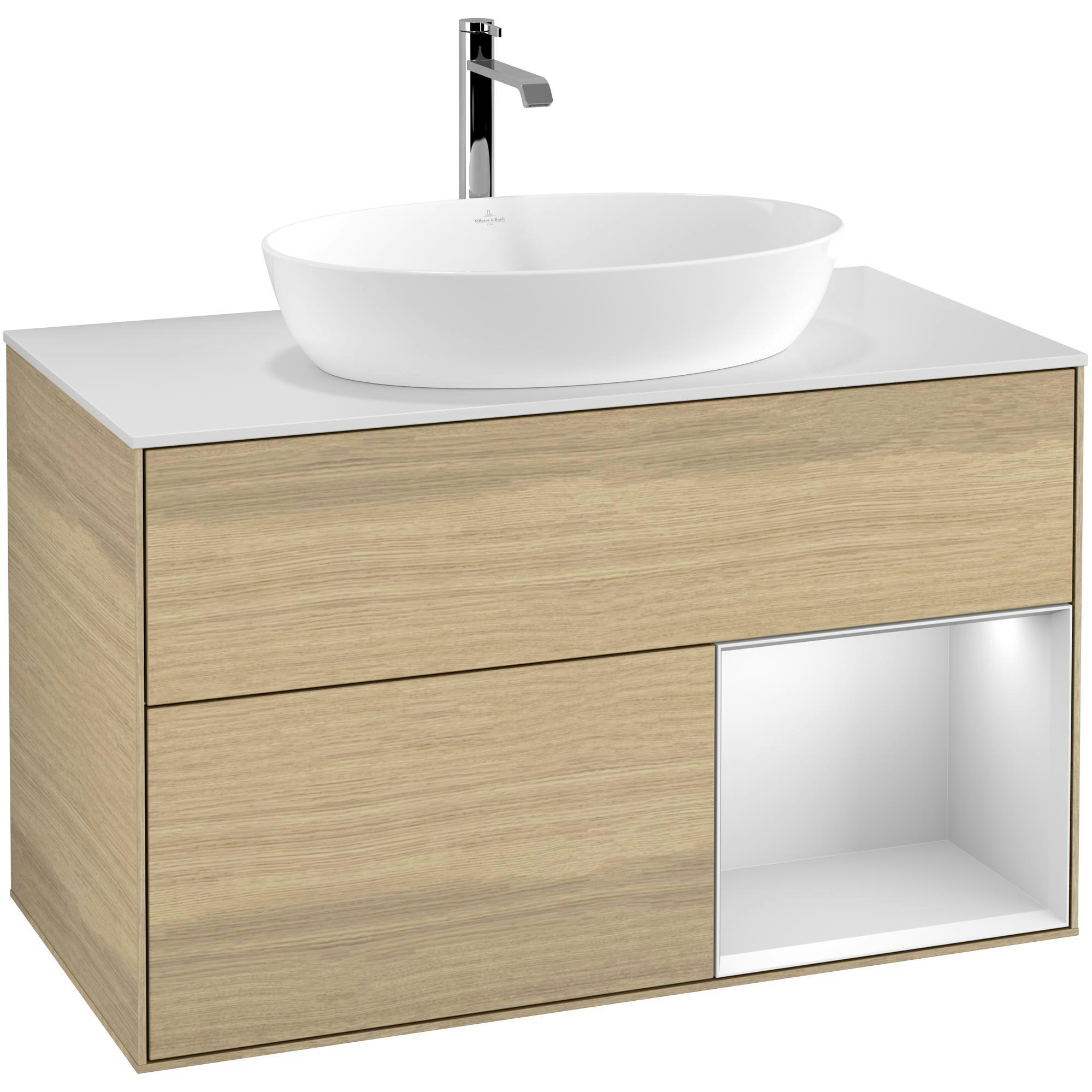 Tvättställsskåp Villeroy & Boch Finion med 2 Lådor Hylla och Bänkskiva för Fristående Tvättställ från Artis & Collaro