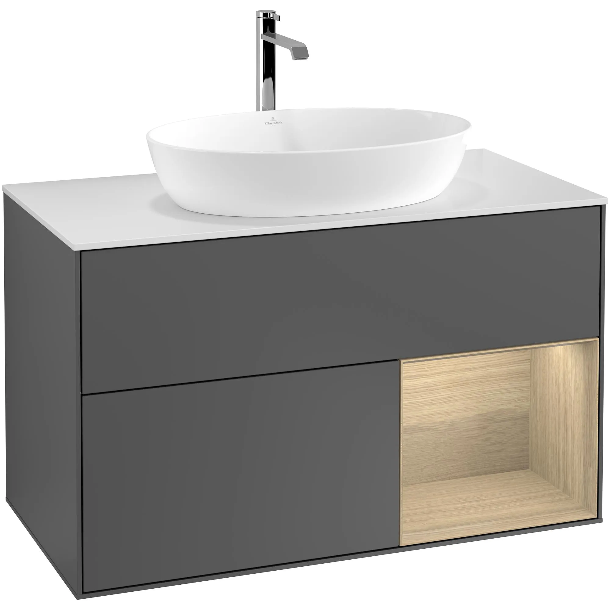 Tvättställsskåp Villeroy & Boch Finion med 2 Lådor Hylla och Bänkskiva för Fristående Tvättställ från Artis & Collaro