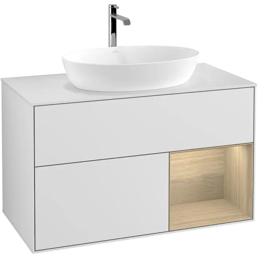 Tvättställsskåp Villeroy & Boch Finion med 2 Lådor Hylla och Bänkskiva för Fristående Tvättställ från Artis & Collaro