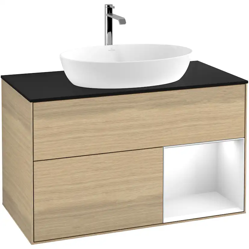 Tvättställsskåp Villeroy & Boch Finion med 2 Lådor Hylla och Bänkskiva för Fristående Tvättställ från Artis & Collaro