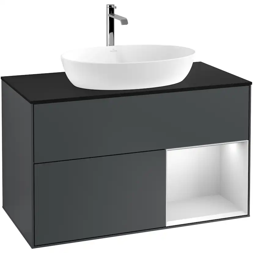 Tvättställsskåp Villeroy & Boch Finion med 2 Lådor Hylla och Bänkskiva för Fristående Tvättställ från Artis & Collaro