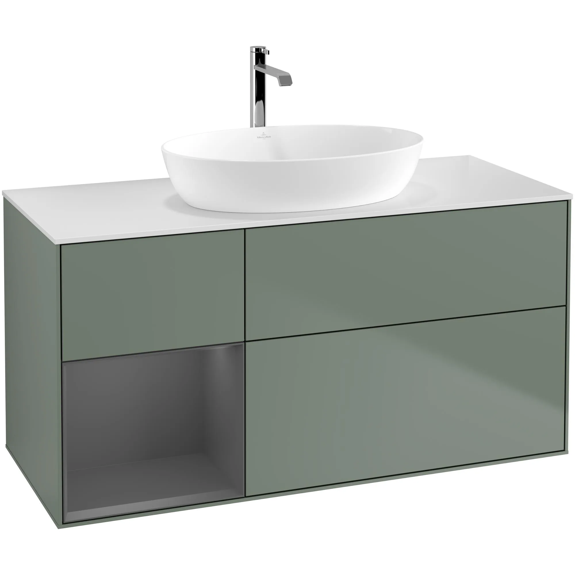 Tvättställsskåp Villeroy & Boch Finion med 3 Lådor Hylla och Bänkskiva för Fristående Tvättställ från Artis & Collaro