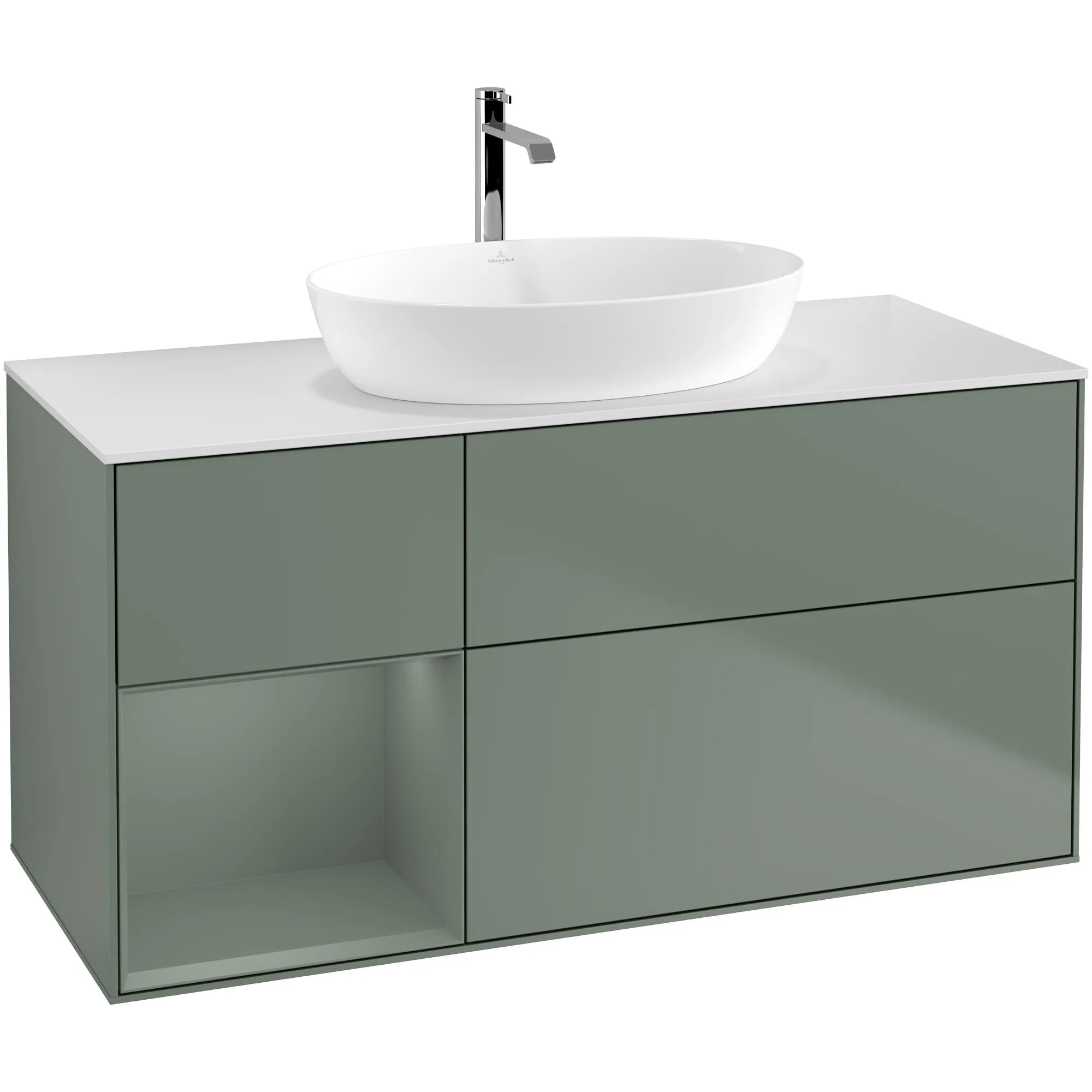 Tvättställsskåp Villeroy & Boch Finion med 3 Lådor Hylla och Bänkskiva för Fristående Tvättställ från Artis & Collaro