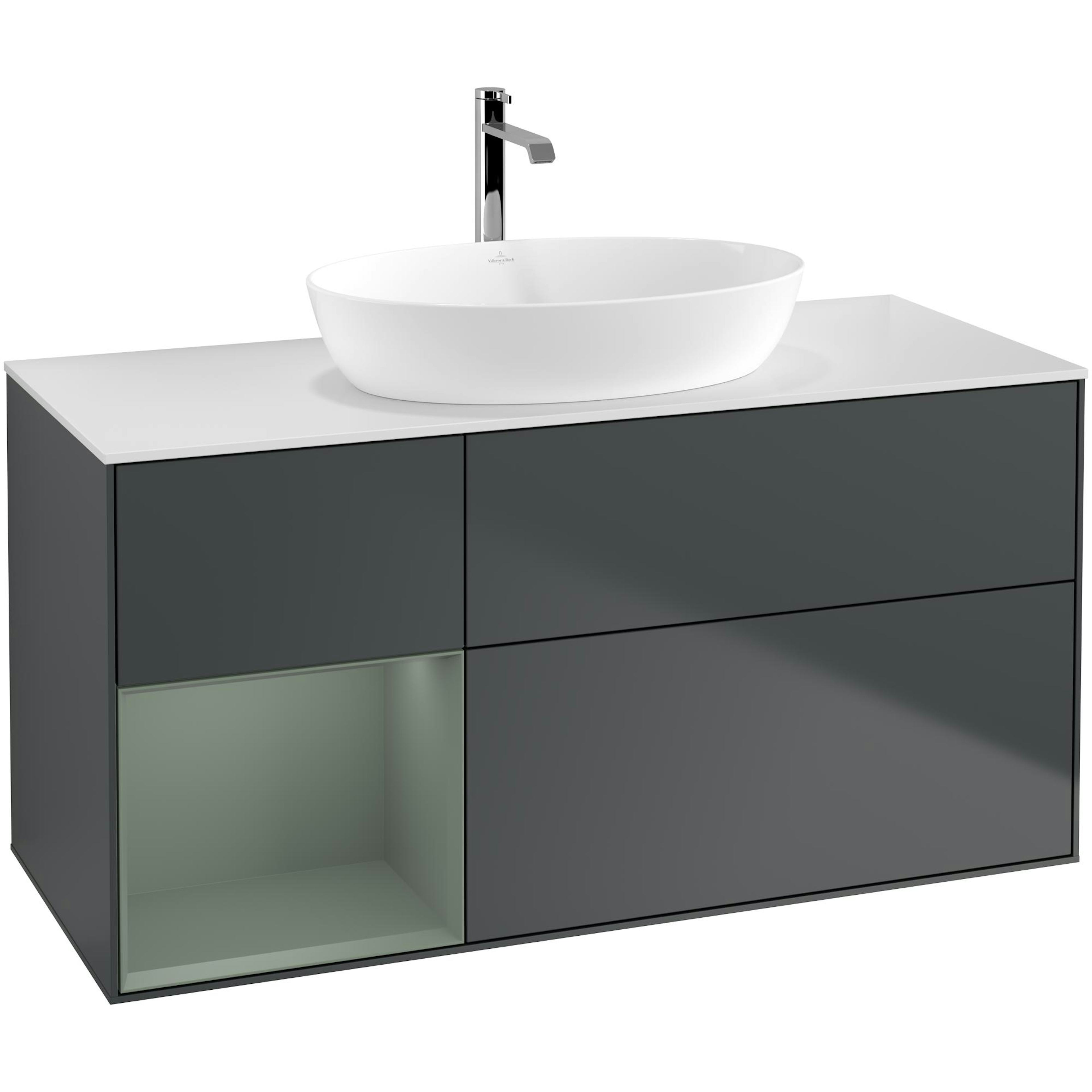 Tvättställsskåp Villeroy & Boch Finion med 3 Lådor Hylla och Bänkskiva för Fristående Tvättställ från Artis & Collaro