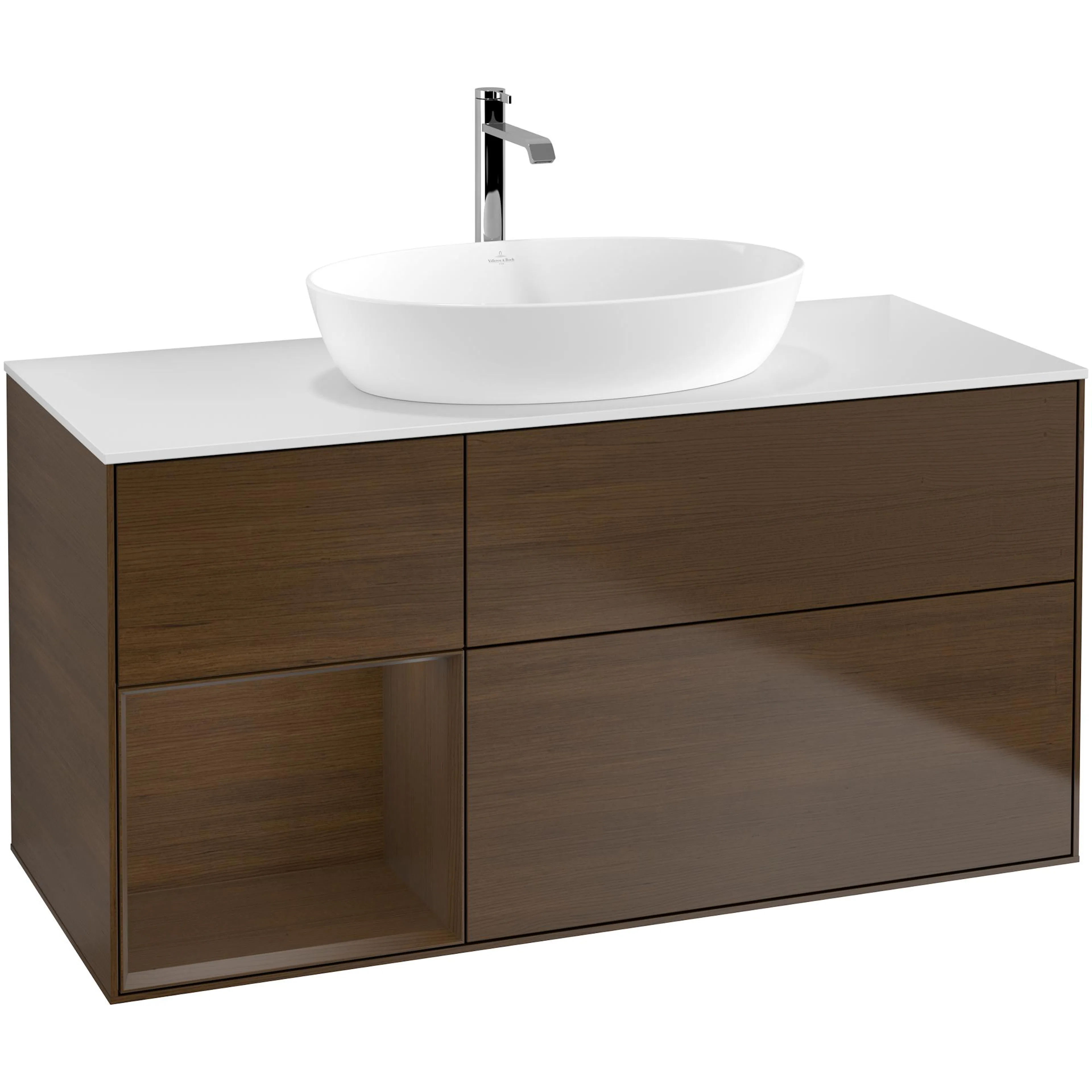 Tvättställsskåp Villeroy & Boch Finion med 3 Lådor Hylla och Bänkskiva för Fristående Tvättställ från Artis & Collaro