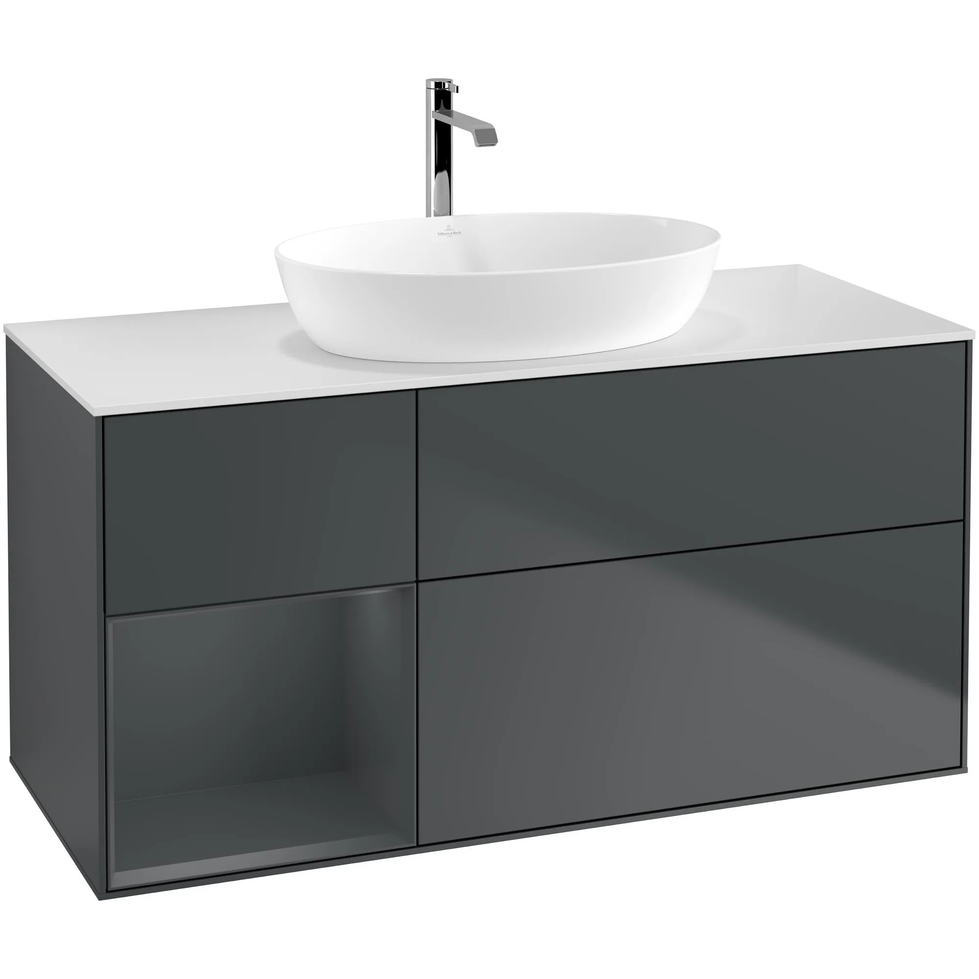 Tvättställsskåp Villeroy & Boch Finion med 3 Lådor Hylla och Bänkskiva för Fristående Tvättställ från Artis & Collaro