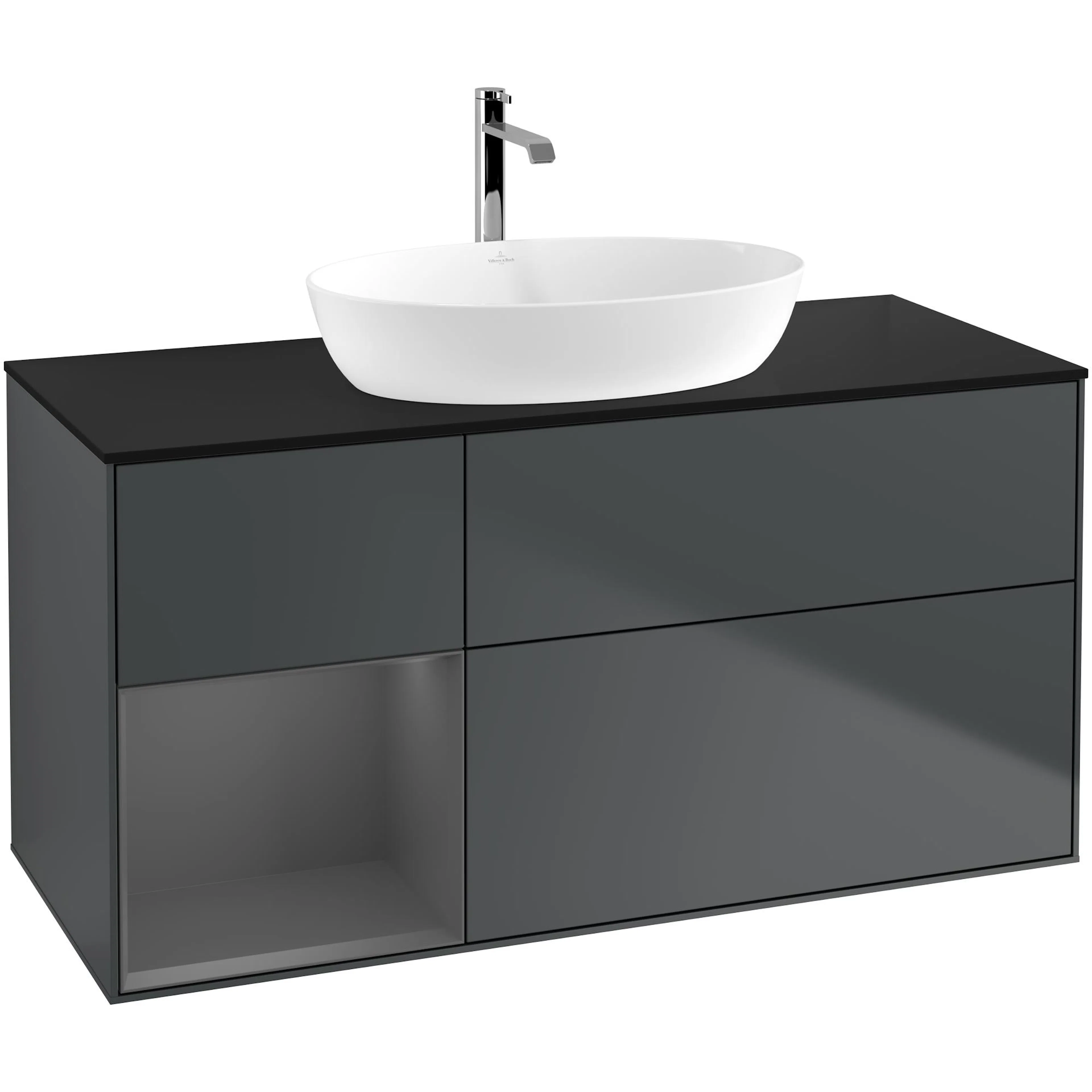 Tvättställsskåp Villeroy & Boch Finion med 3 Lådor Hylla och Bänkskiva för Fristående Tvättställ från Artis & Collaro