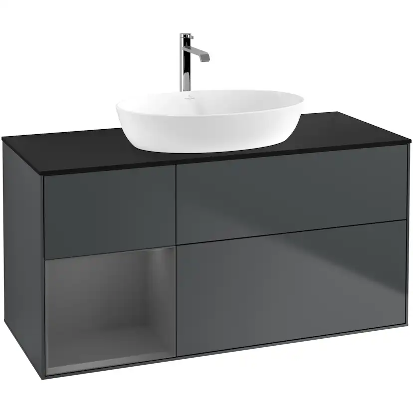 Tvättställsskåp Villeroy & Boch Finion med 3 Lådor Hylla och Bänkskiva för Fristående Tvättställ från Artis & Collaro