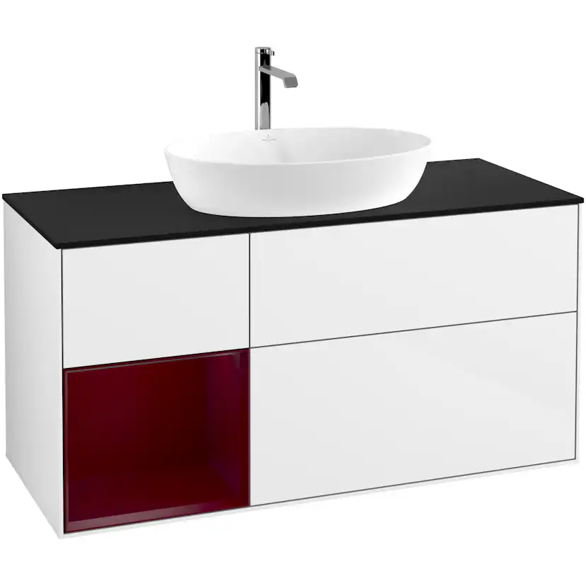 Tvättställsskåp Villeroy & Boch Finion med 3 Lådor Hylla och Bänkskiva för Fristående Tvättställ från Artis & Collaro