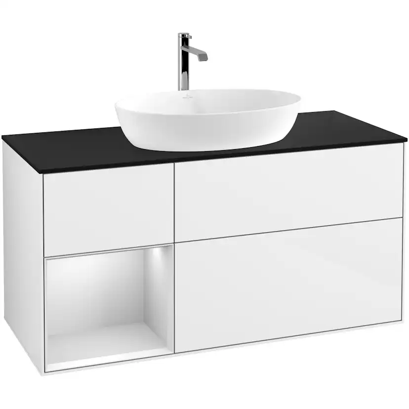 Tvättställsskåp Villeroy & Boch Finion med 3 Lådor Hylla och Bänkskiva för Fristående Tvättställ från Artis & Collaro