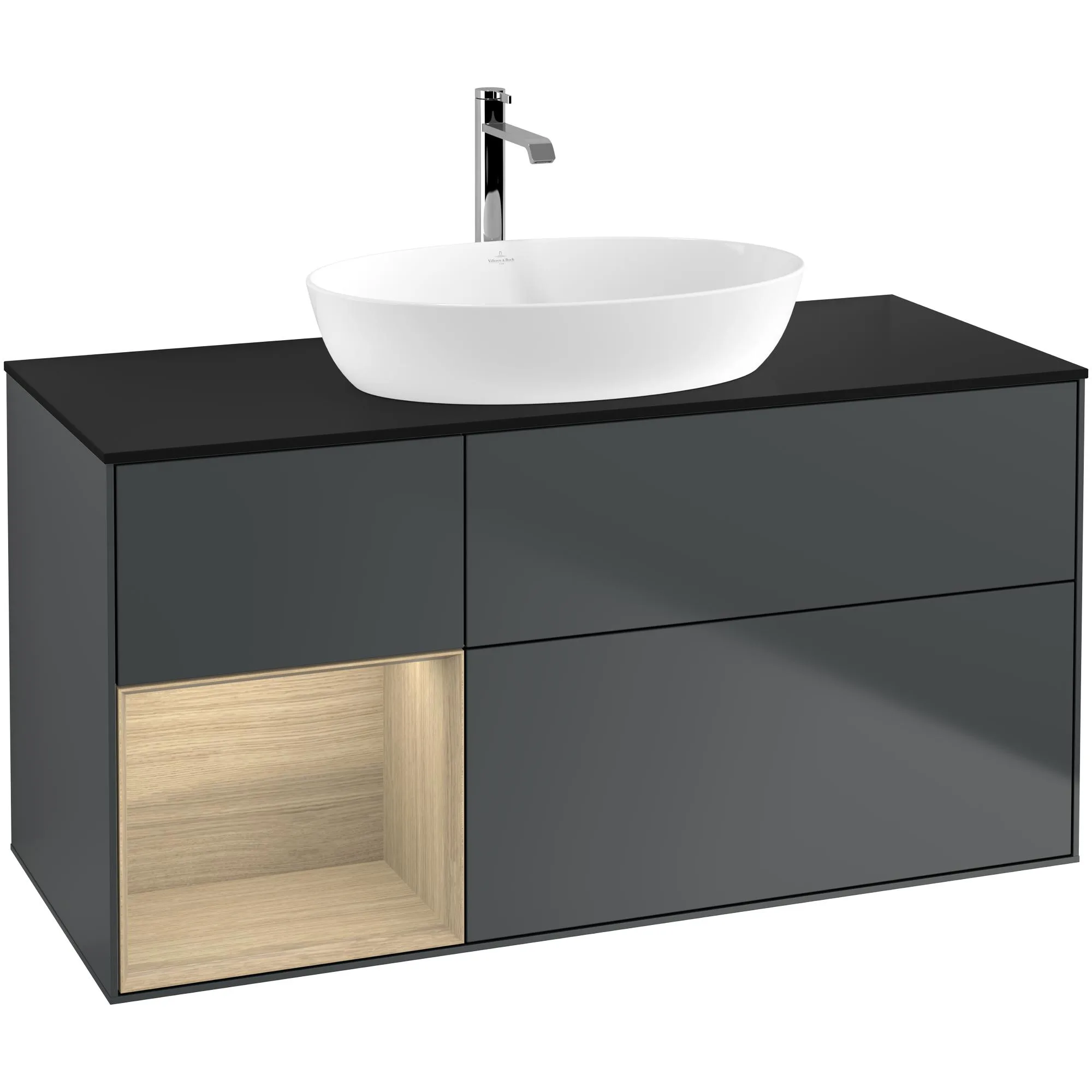 Tvättställsskåp Villeroy & Boch Finion med 3 Lådor Hylla och Bänkskiva för Fristående Tvättställ från Artis & Collaro