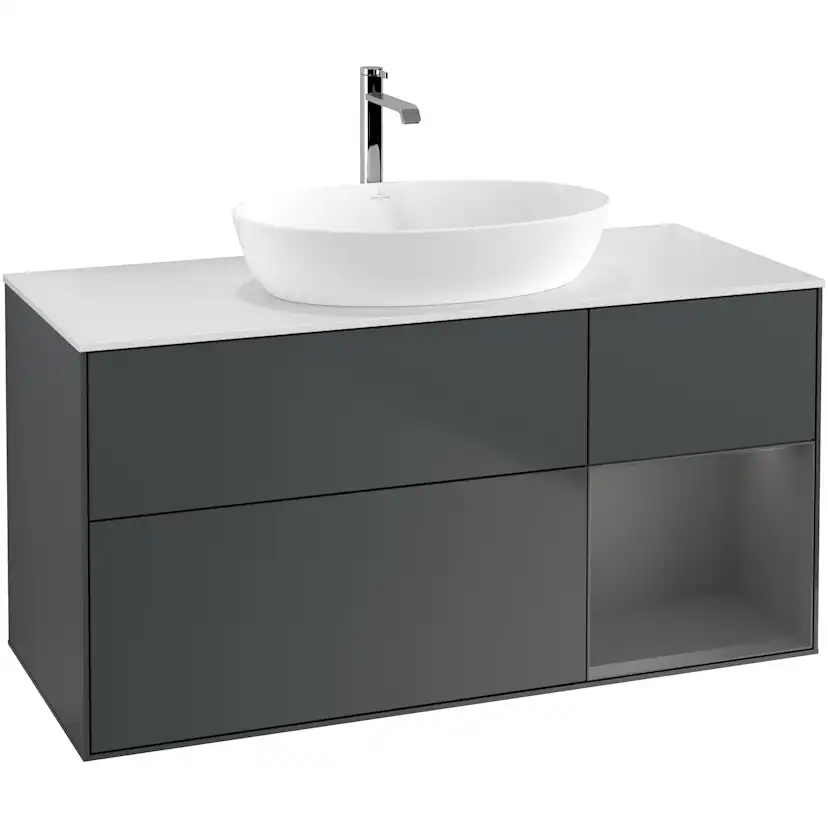 Tvättställsskåp Villeroy & Boch Finion med 3 Lådor Hylla och Bänkskiva för Fristående Tvättställ från Artis & Collaro