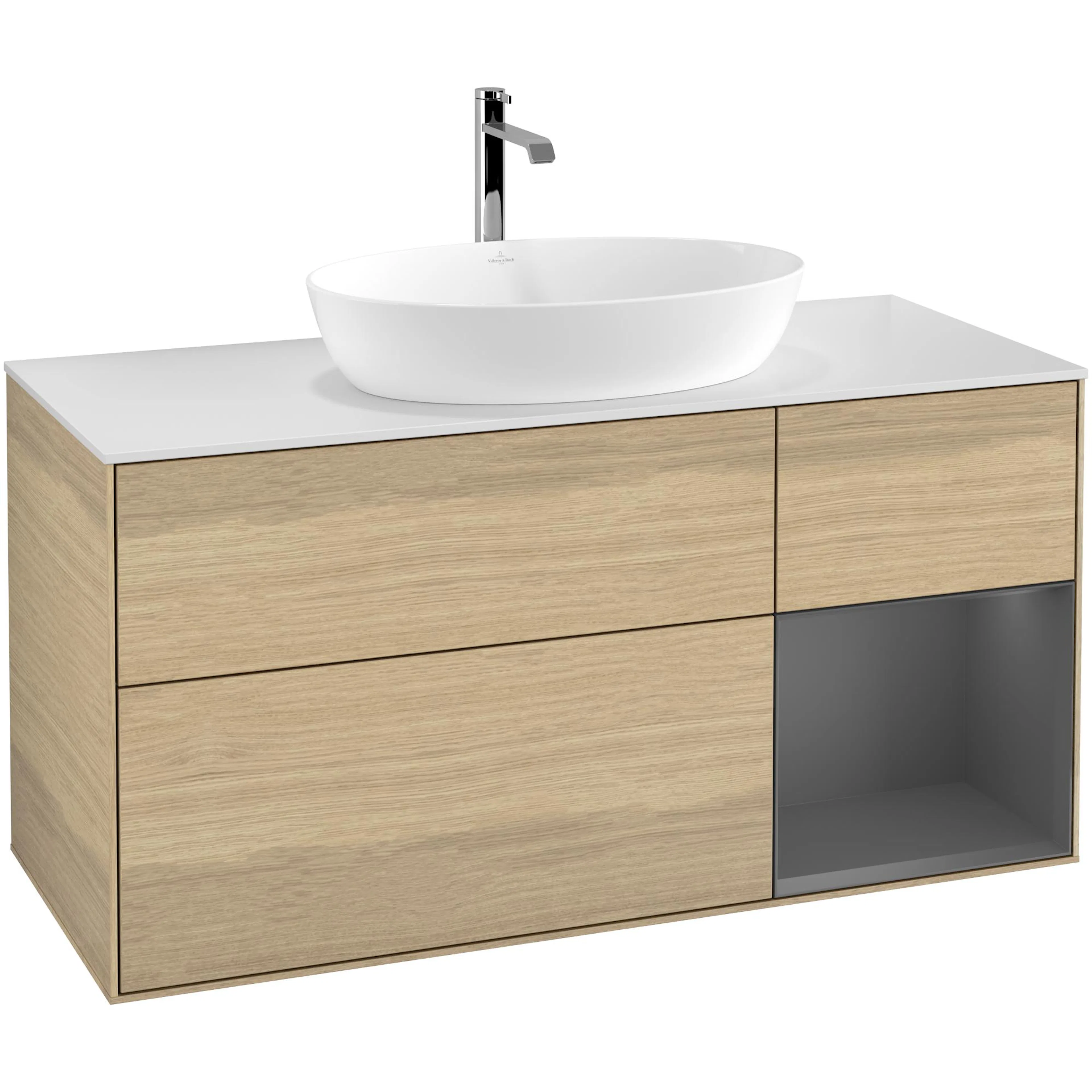 Tvättställsskåp Villeroy & Boch Finion med 3 Lådor Hylla och Bänkskiva för Fristående Tvättställ från Artis & Collaro