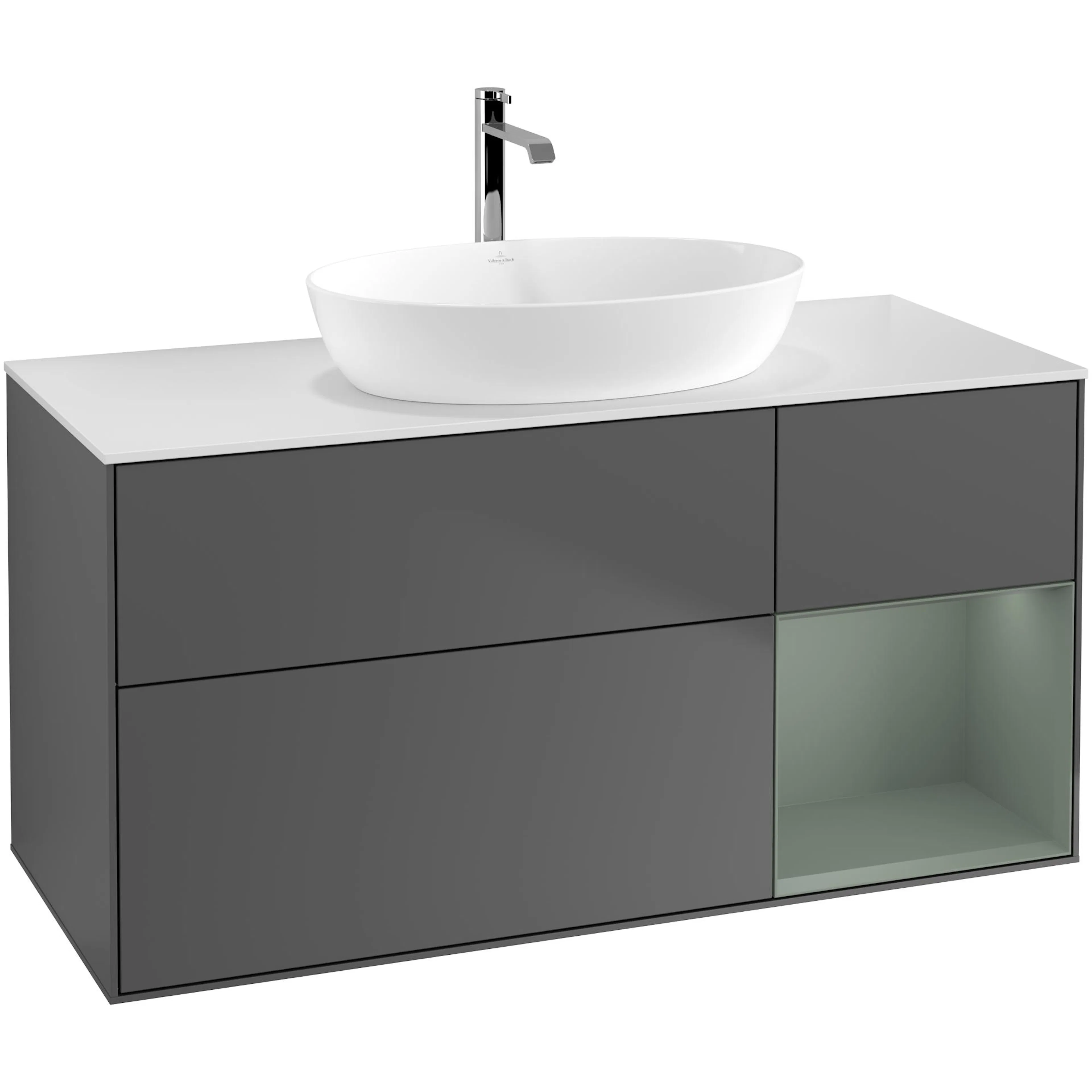 Tvättställsskåp Villeroy & Boch Finion med 3 Lådor Hylla och Bänkskiva för Fristående Tvättställ från Artis & Collaro