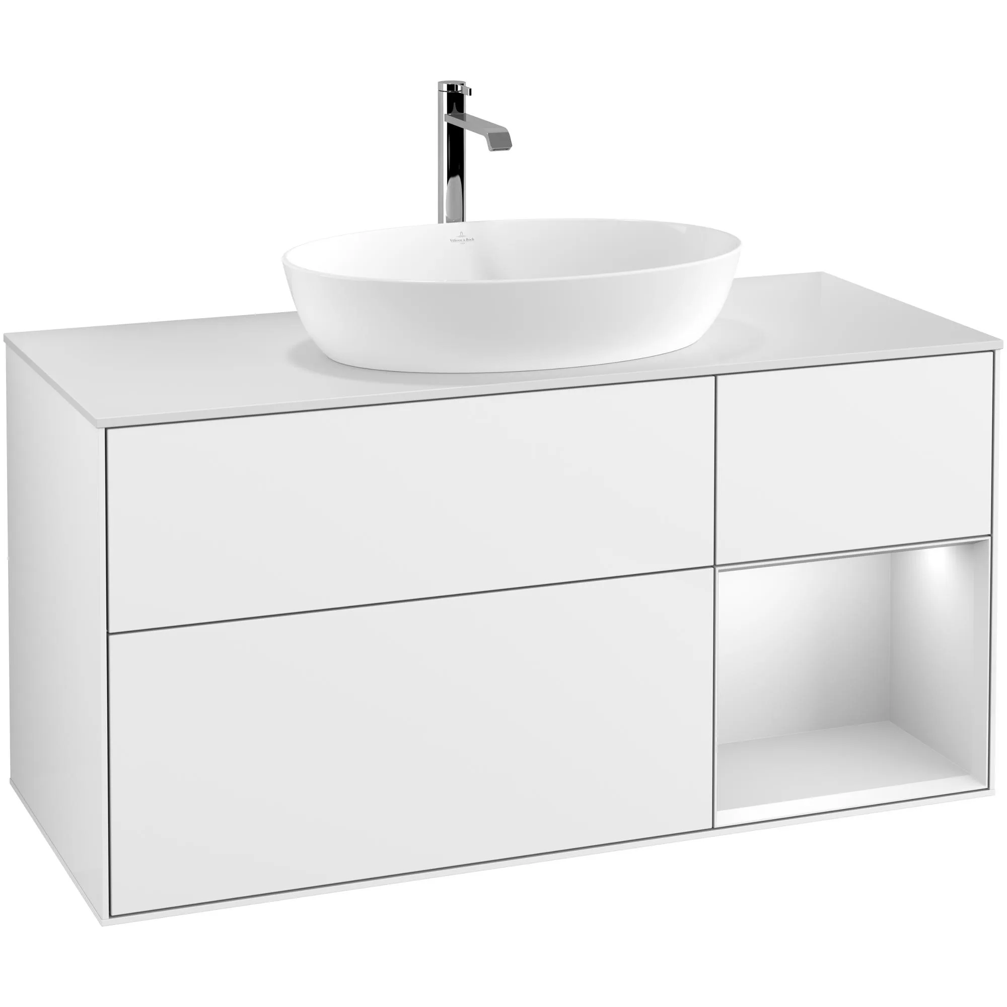 Tvättställsskåp Villeroy & Boch Finion med 3 Lådor Hylla och Bänkskiva för Fristående Tvättställ från Artis & Collaro