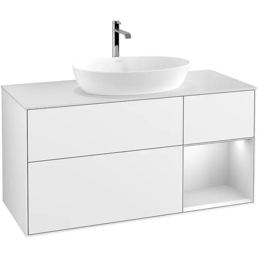 Tvättställsskåp Villeroy & Boch Finion med 3 Lådor Hylla och Bänkskiva för Fristående Tvättställ från Artis & Collaro