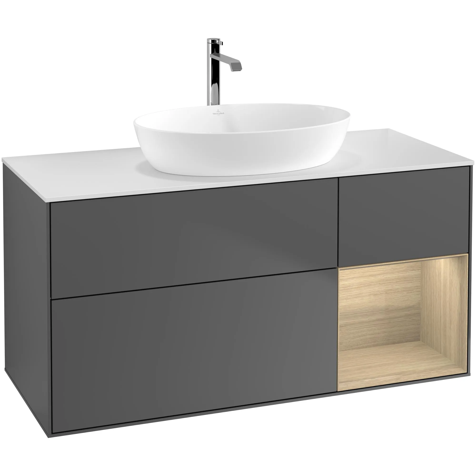 Tvättställsskåp Villeroy & Boch Finion med 3 Lådor Hylla och Bänkskiva för Fristående Tvättställ från Artis & Collaro