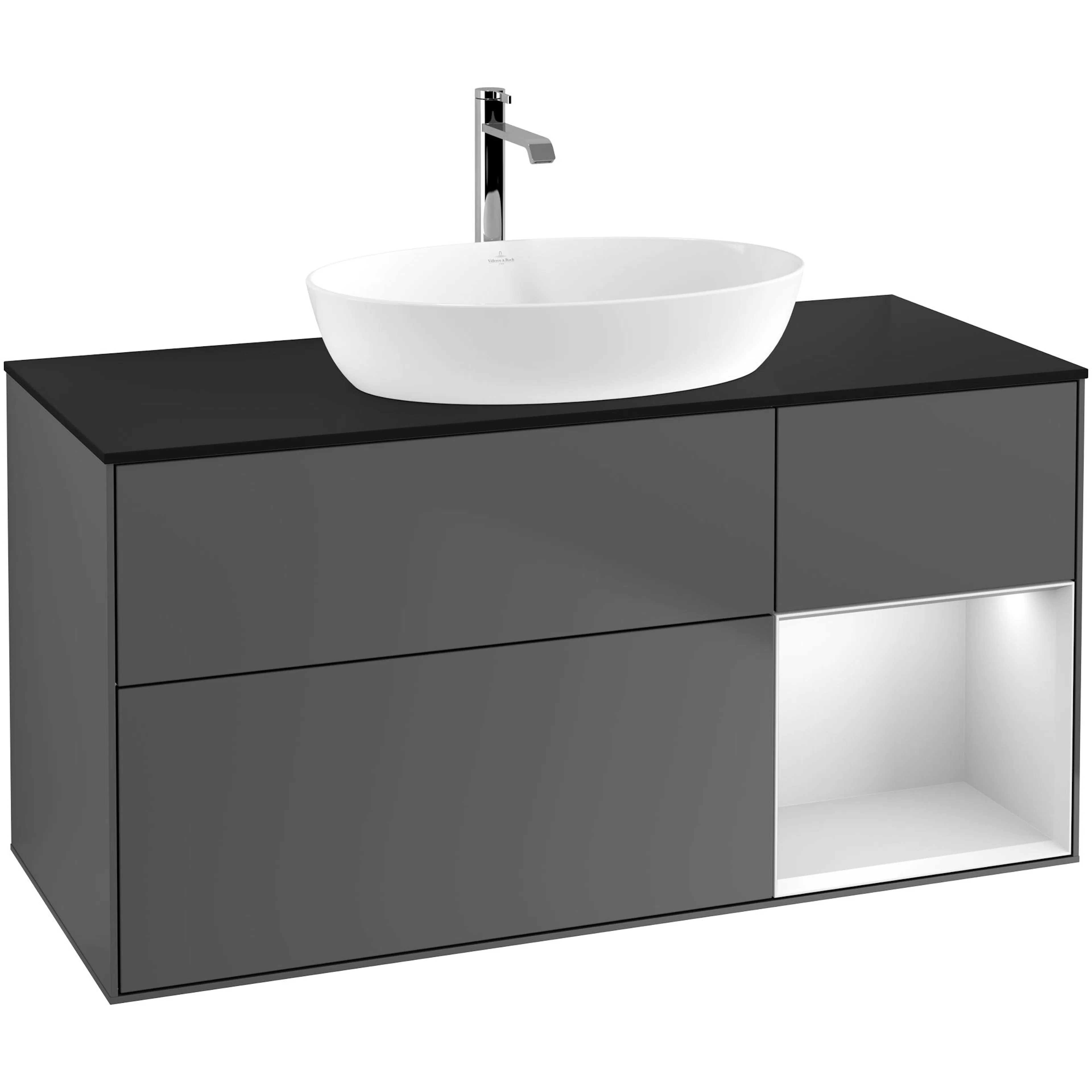 Tvättställsskåp Villeroy & Boch Finion med 3 Lådor Hylla och Bänkskiva för Fristående Tvättställ från Artis & Collaro