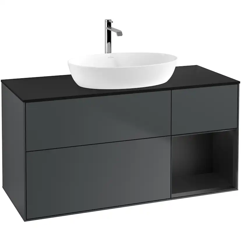 Tvättställsskåp Villeroy & Boch Finion med 3 Lådor Hylla och Bänkskiva för Fristående Tvättställ från Artis & Collaro